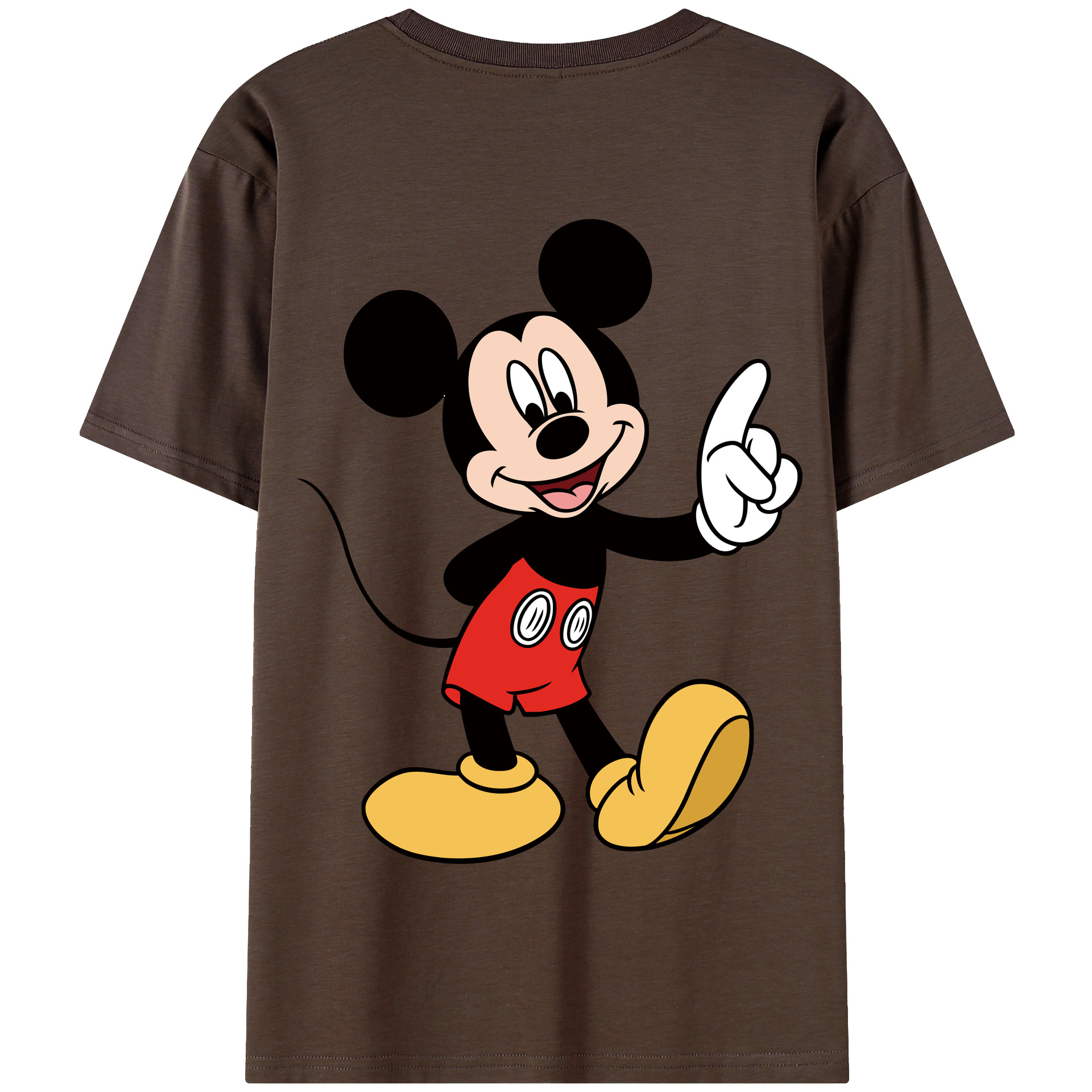 （画像用） ミッキーマウス Mickey Mouse 綿100％半袖Tシャツ（背面プリント）