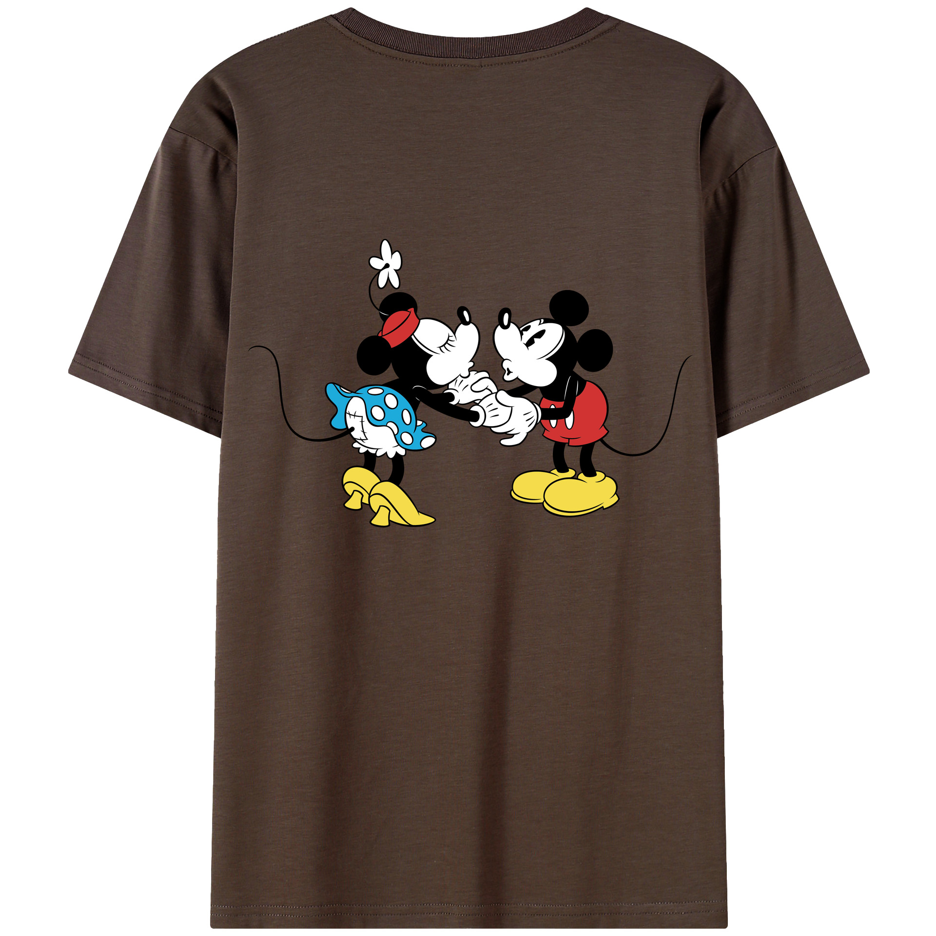 （画像用） ミッキーマウス Mickey Mouse 綿100％半袖Tシャツ（背面プリント）