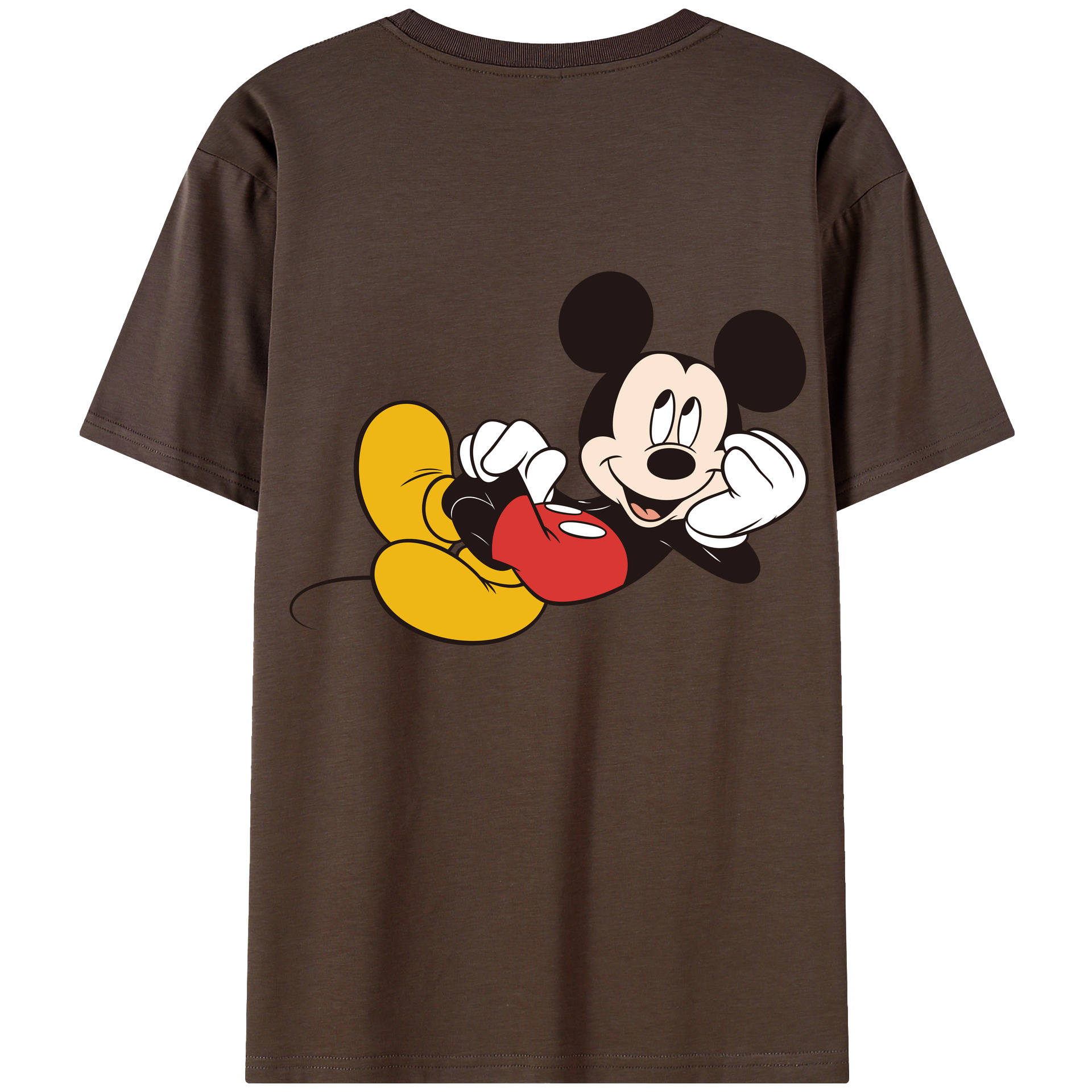 （画像用） ミッキーマウス Mickey Mouse 綿100％半袖Tシャツ（背面プリント）