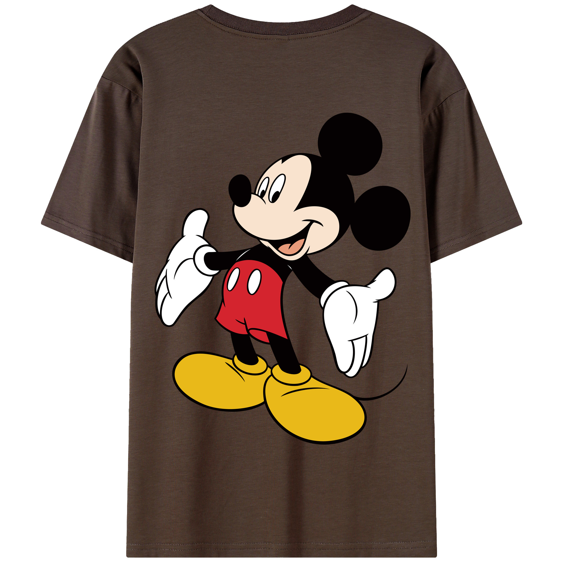 （画像用） ミッキーマウス Mickey Mouse 綿100％半袖Tシャツ（背面プリント）