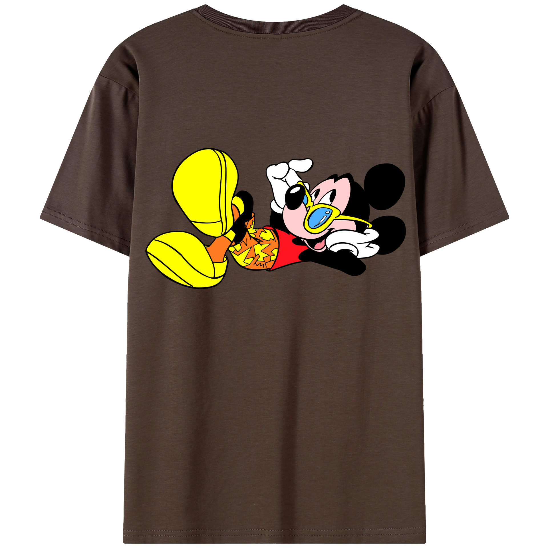 （画像用） ミッキーマウス Mickey Mouse 綿100％半袖Tシャツ（背面プリント）