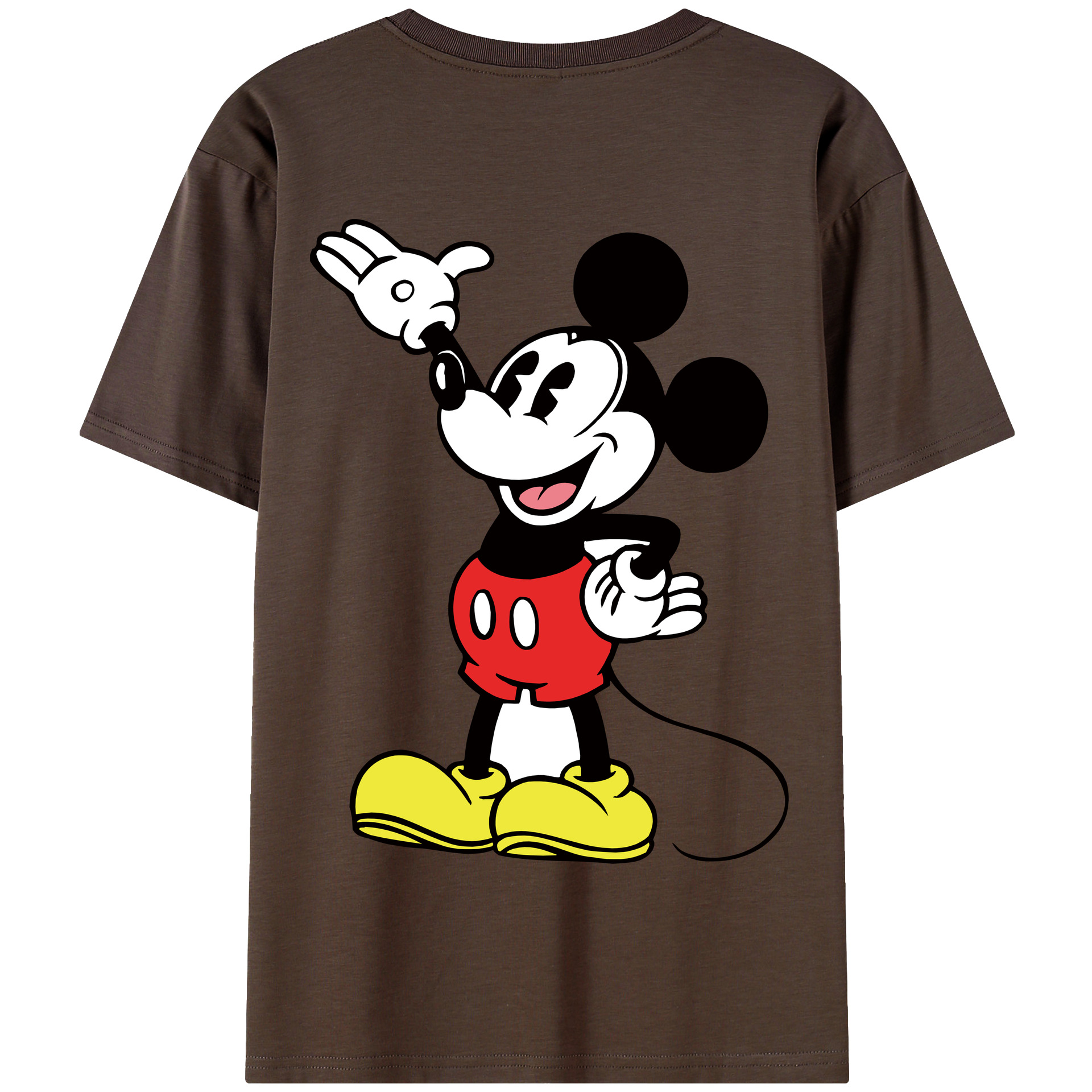 （画像用） ミッキーマウス Mickey Mouse 綿100％半袖Tシャツ（背面プリント）