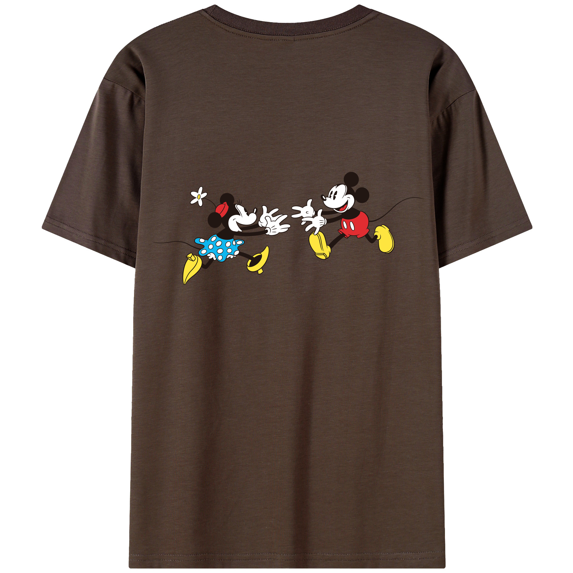（画像用） ミッキーマウス Mickey Mouse 綿100％半袖Tシャツ（背面プリント）