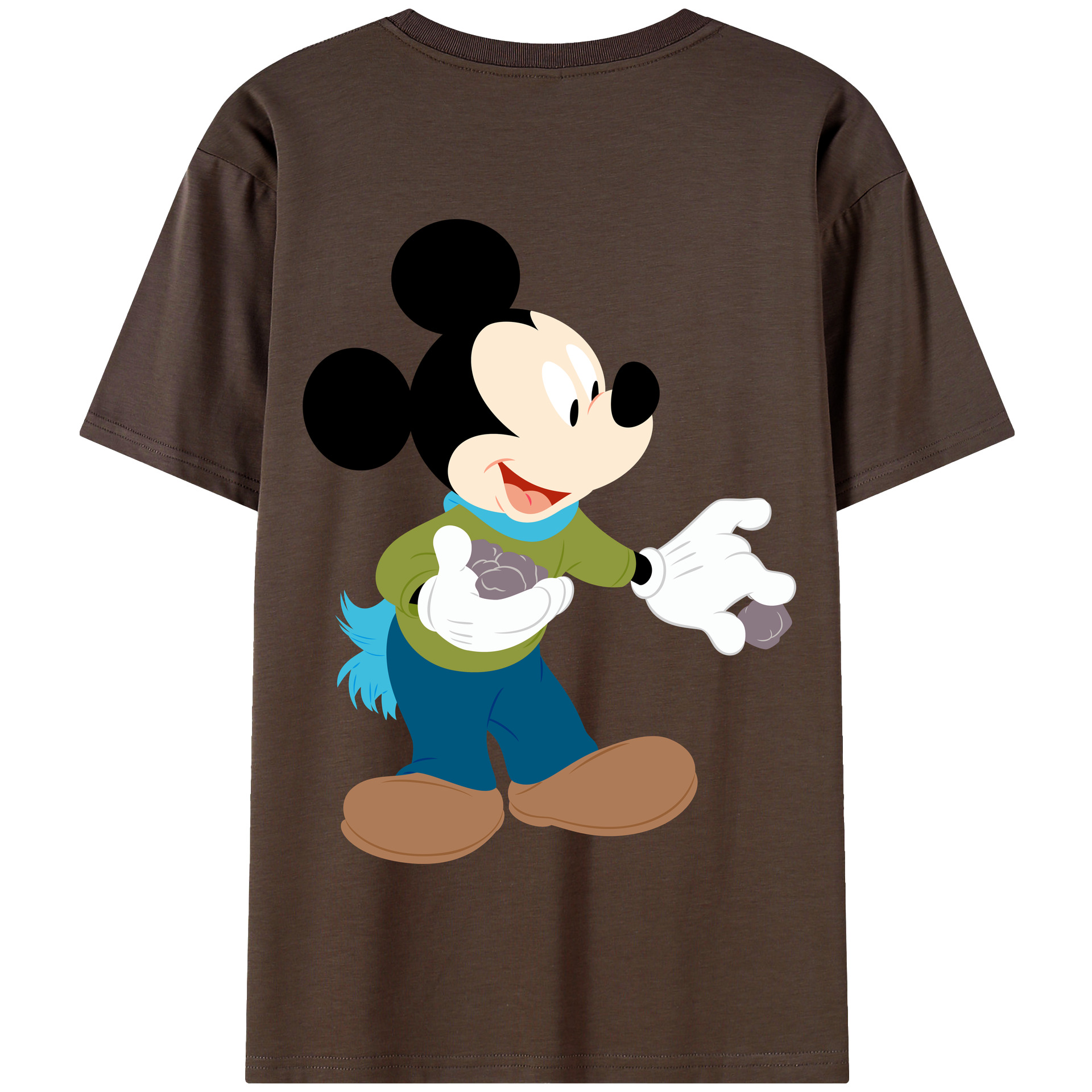 （画像用） ミッキーマウス Mickey Mouse 綿100％半袖Tシャツ（背面プリント）