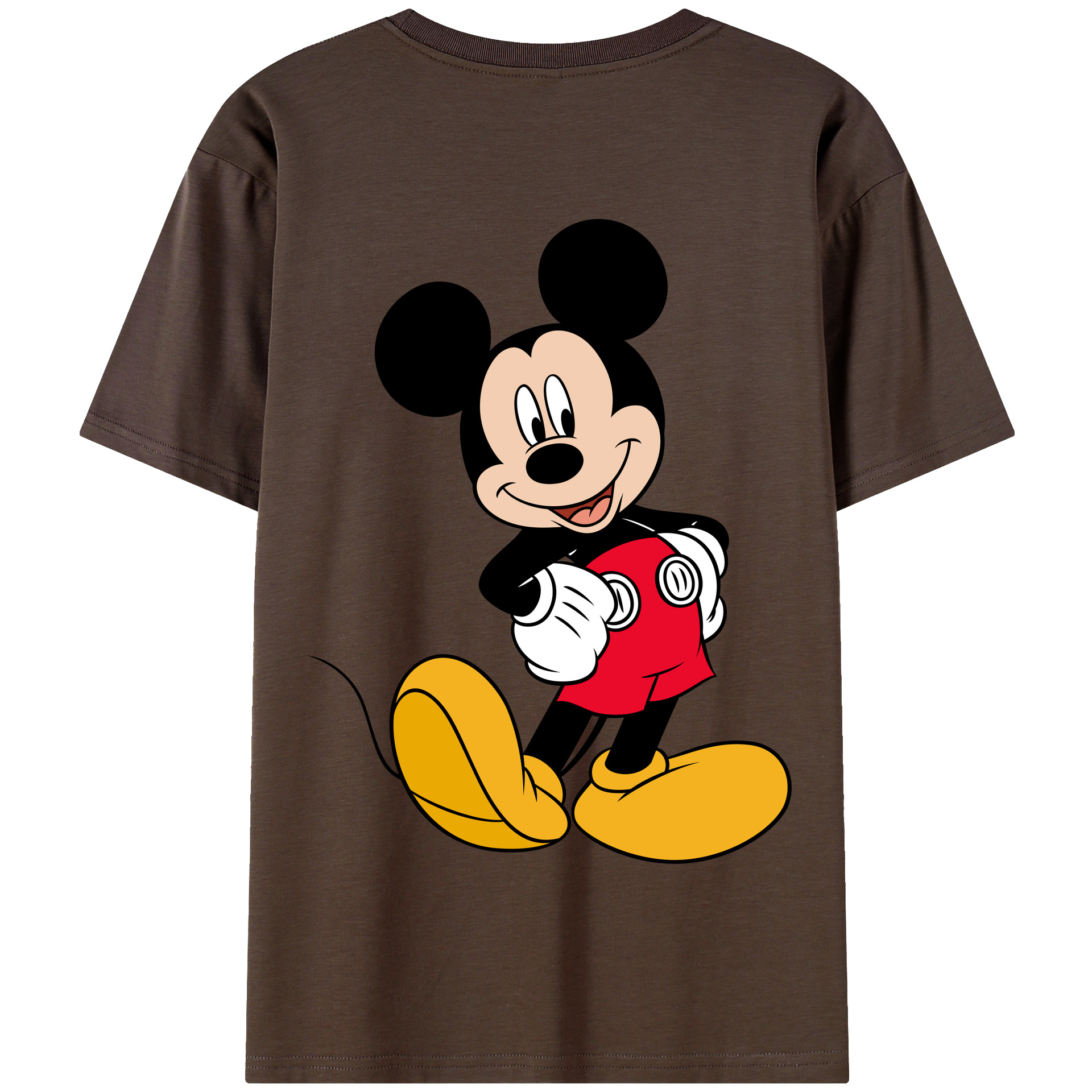（画像用） ミッキーマウス Mickey Mouse 綿100％半袖Tシャツ（背面プリント）