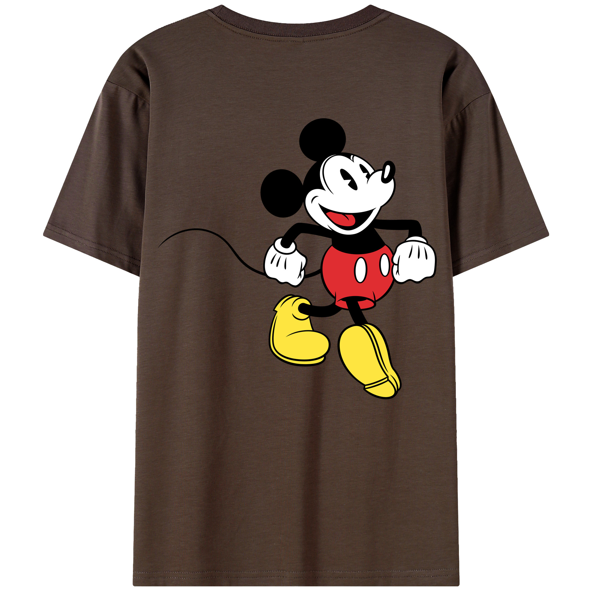 （画像用） ミッキーマウス Mickey Mouse 綿100％半袖Tシャツ（背面プリント）
