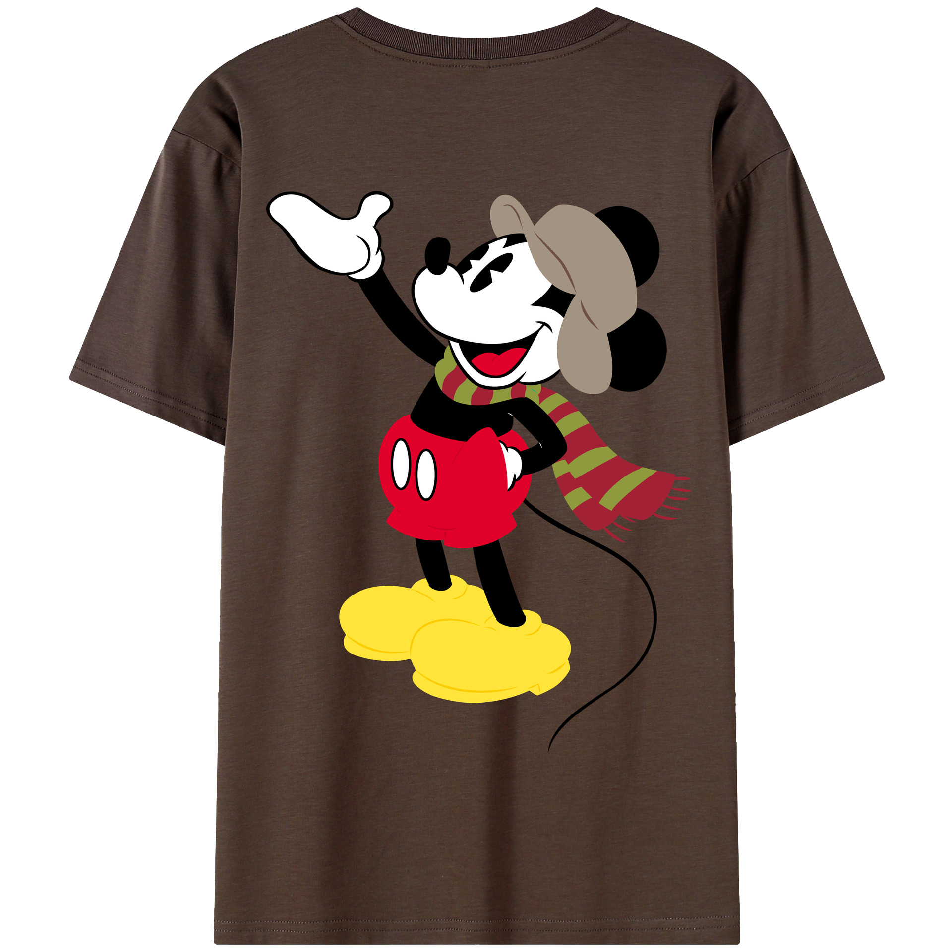 （画像用） ミッキーマウス Mickey Mouse 綿100％半袖Tシャツ（背面プリント）