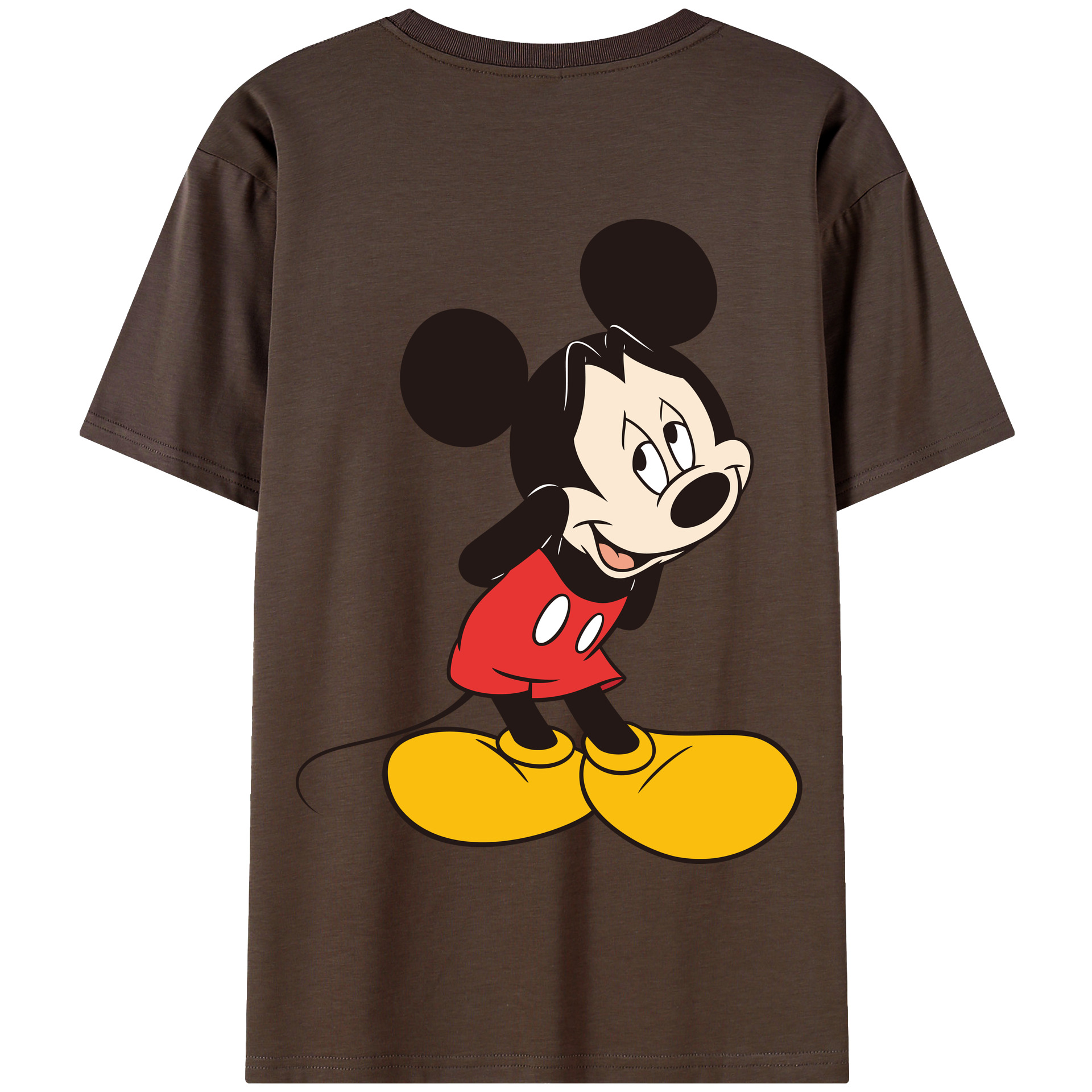 （画像用） ミッキーマウス Mickey Mouse 綿100％半袖Tシャツ（背面プリント）