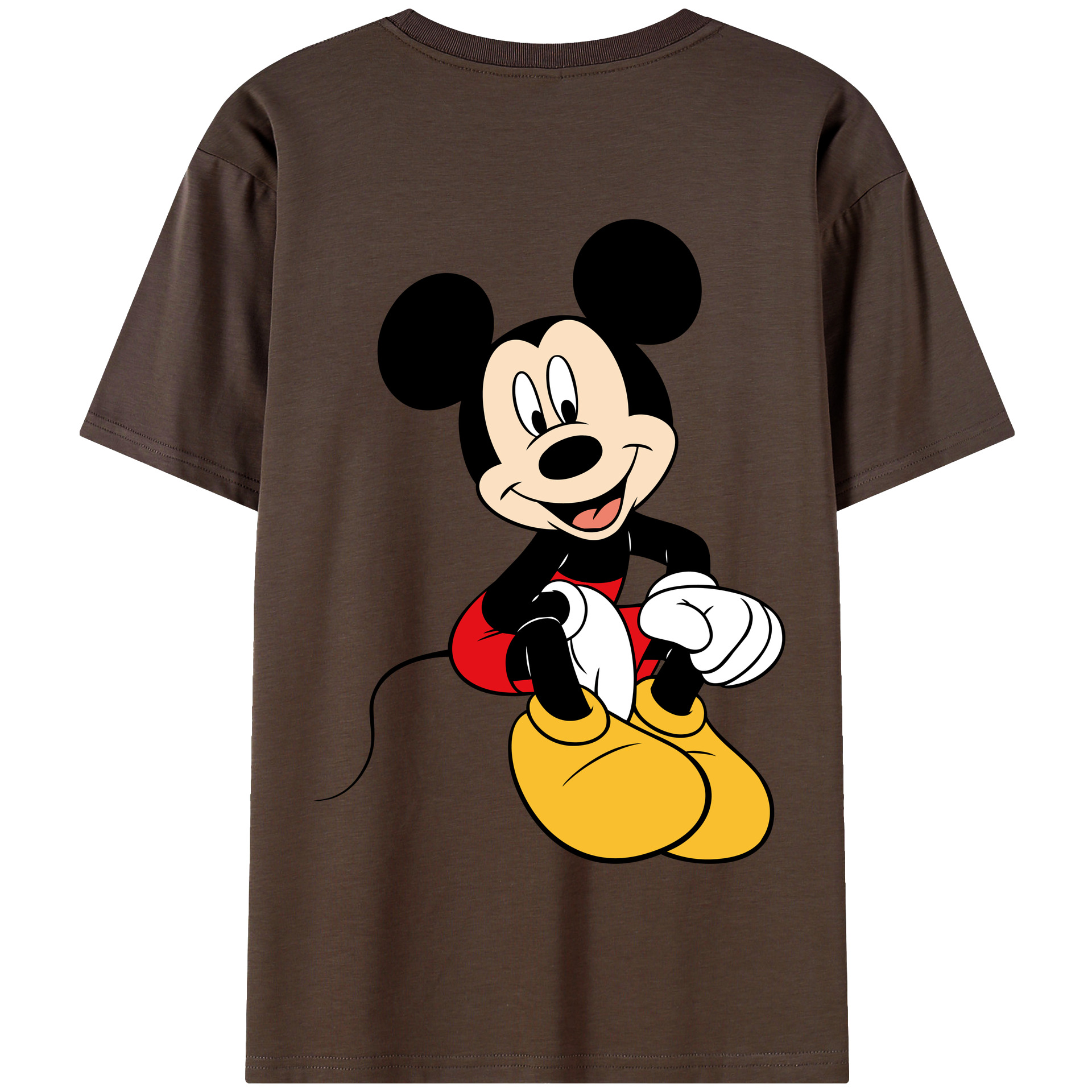 （画像用） ミッキーマウス Mickey Mouse 綿100％半袖Tシャツ（背面プリント）