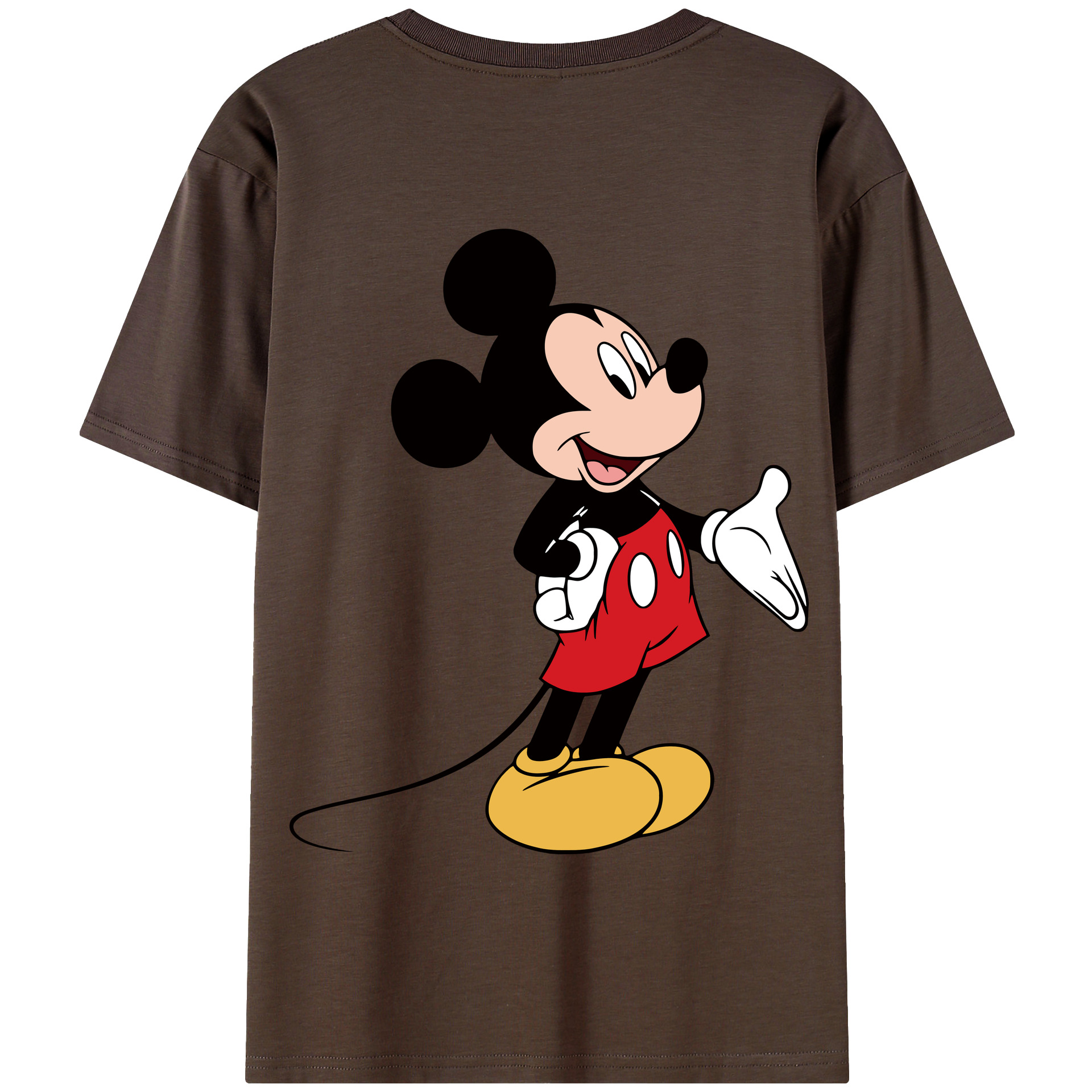 （画像用） ミッキーマウス Mickey Mouse 綿100％半袖Tシャツ（背面プリント）