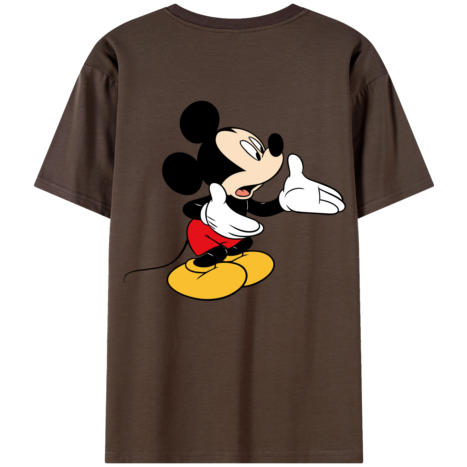 （画像用） ミッキーマウス Mickey Mouse 綿100％半袖Tシャツ（背面プリント）