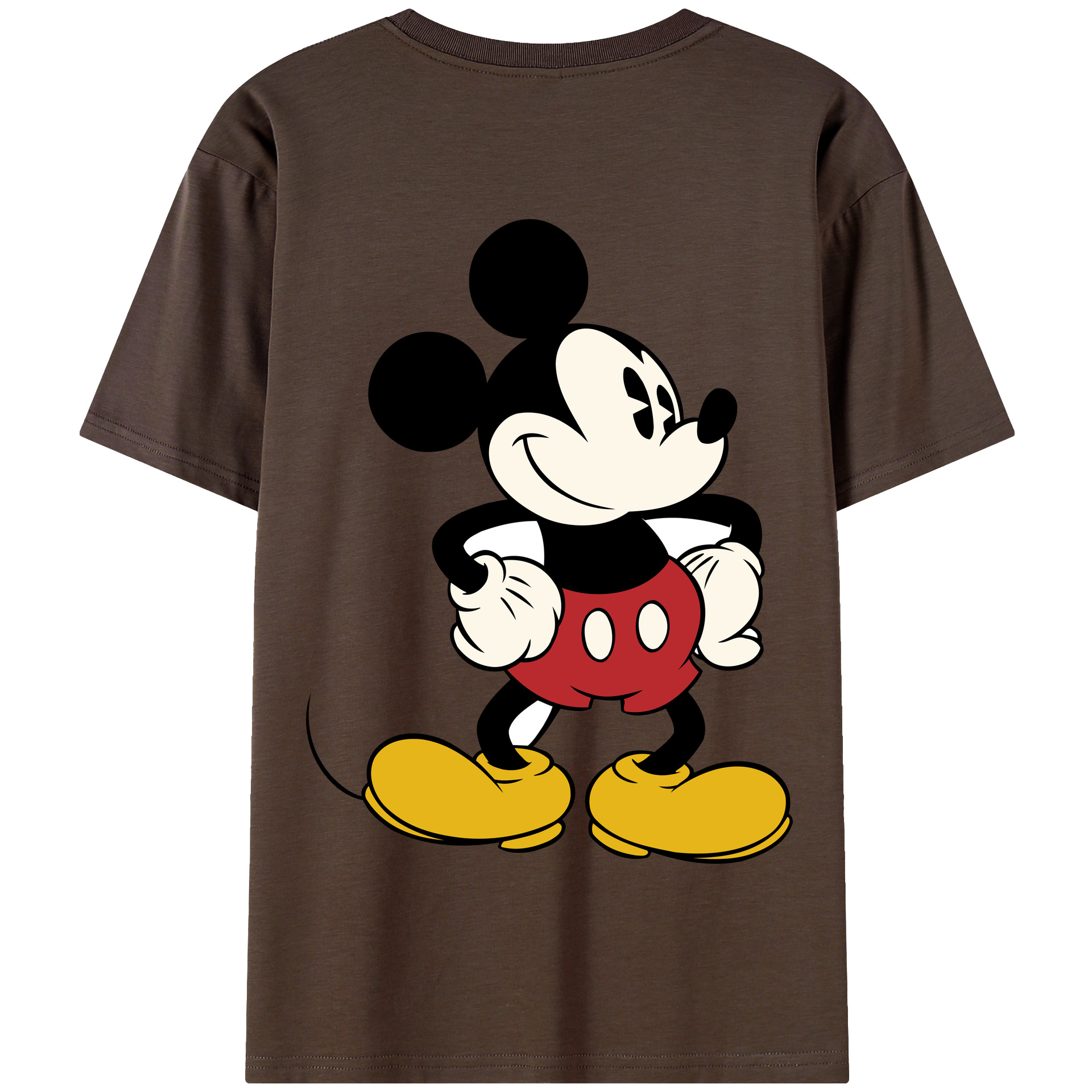 （画像用） ミッキーマウス Mickey Mouse 綿100％半袖Tシャツ（背面プリント）