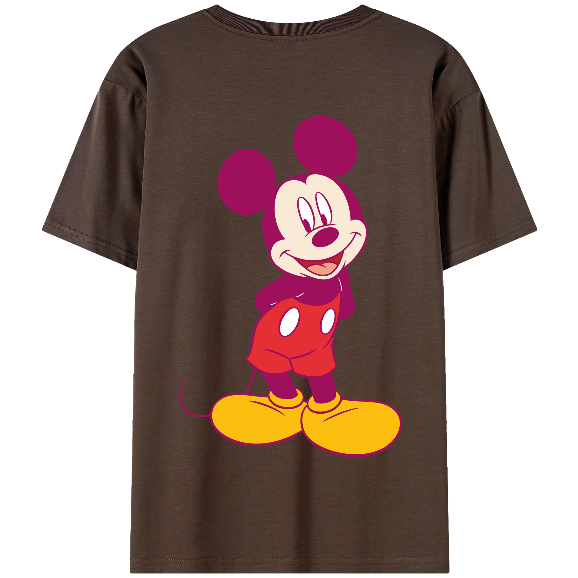 （画像用） ミッキーマウス Mickey Mouse 綿100％半袖Tシャツ（背面プリント）