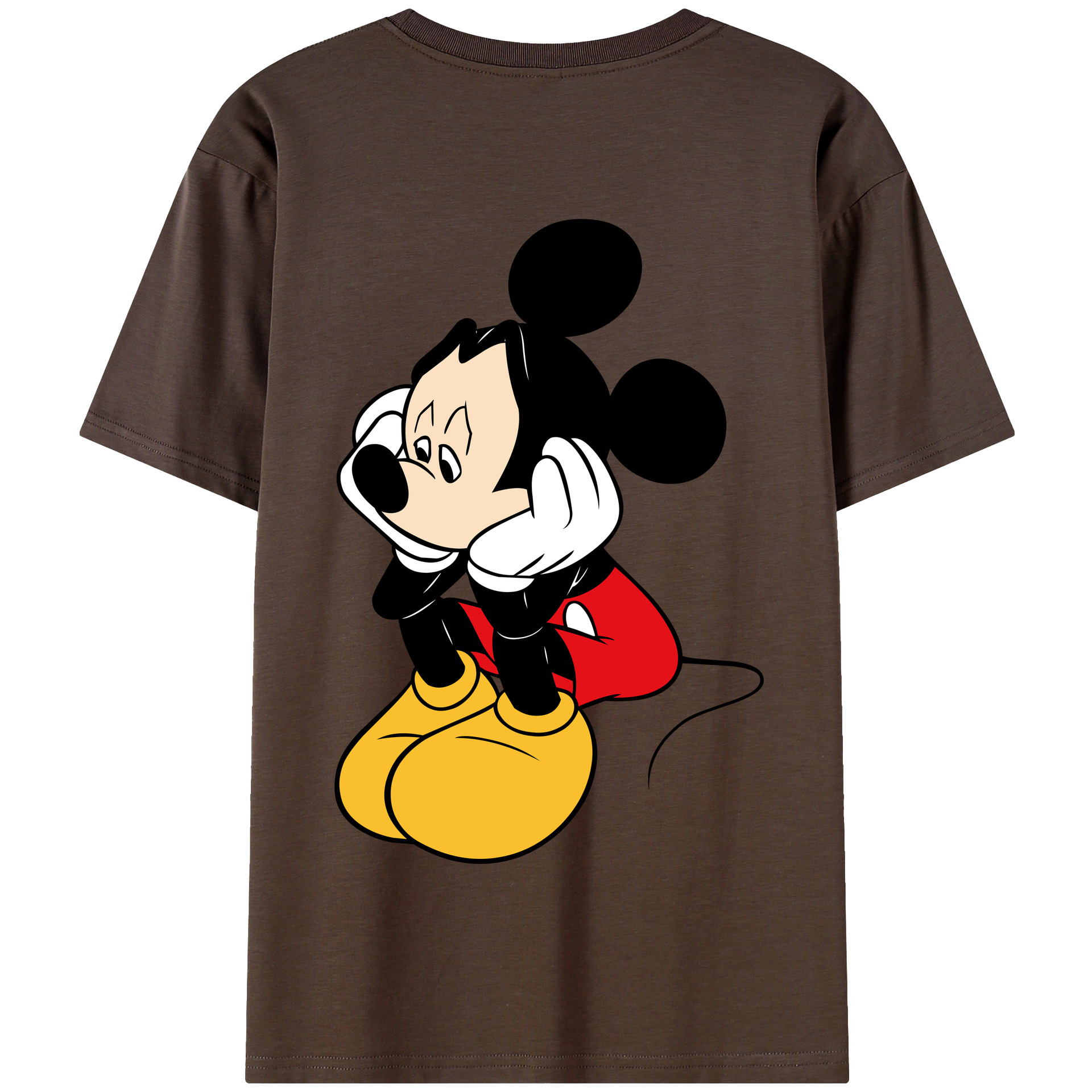（画像用） ミッキーマウス Mickey Mouse 綿100％半袖Tシャツ（背面プリント）