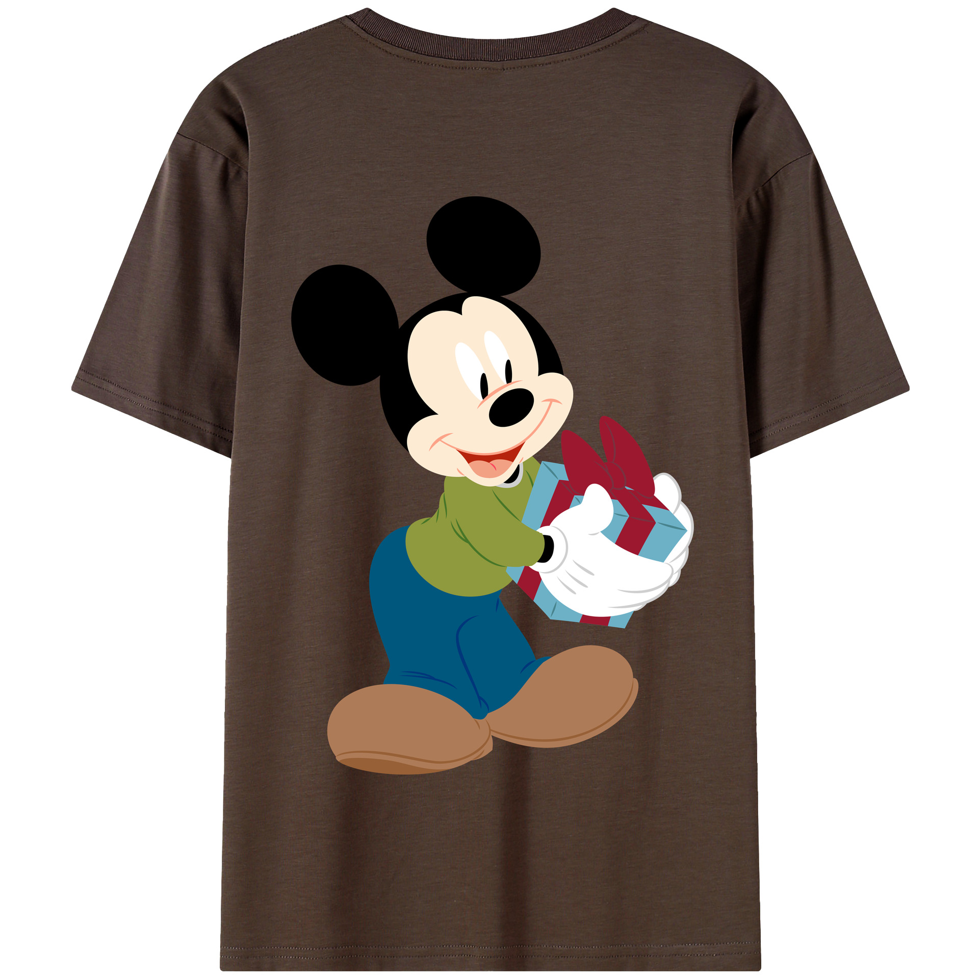 （画像用） ミッキーマウス Mickey Mouse 綿100％半袖Tシャツ（背面プリント）