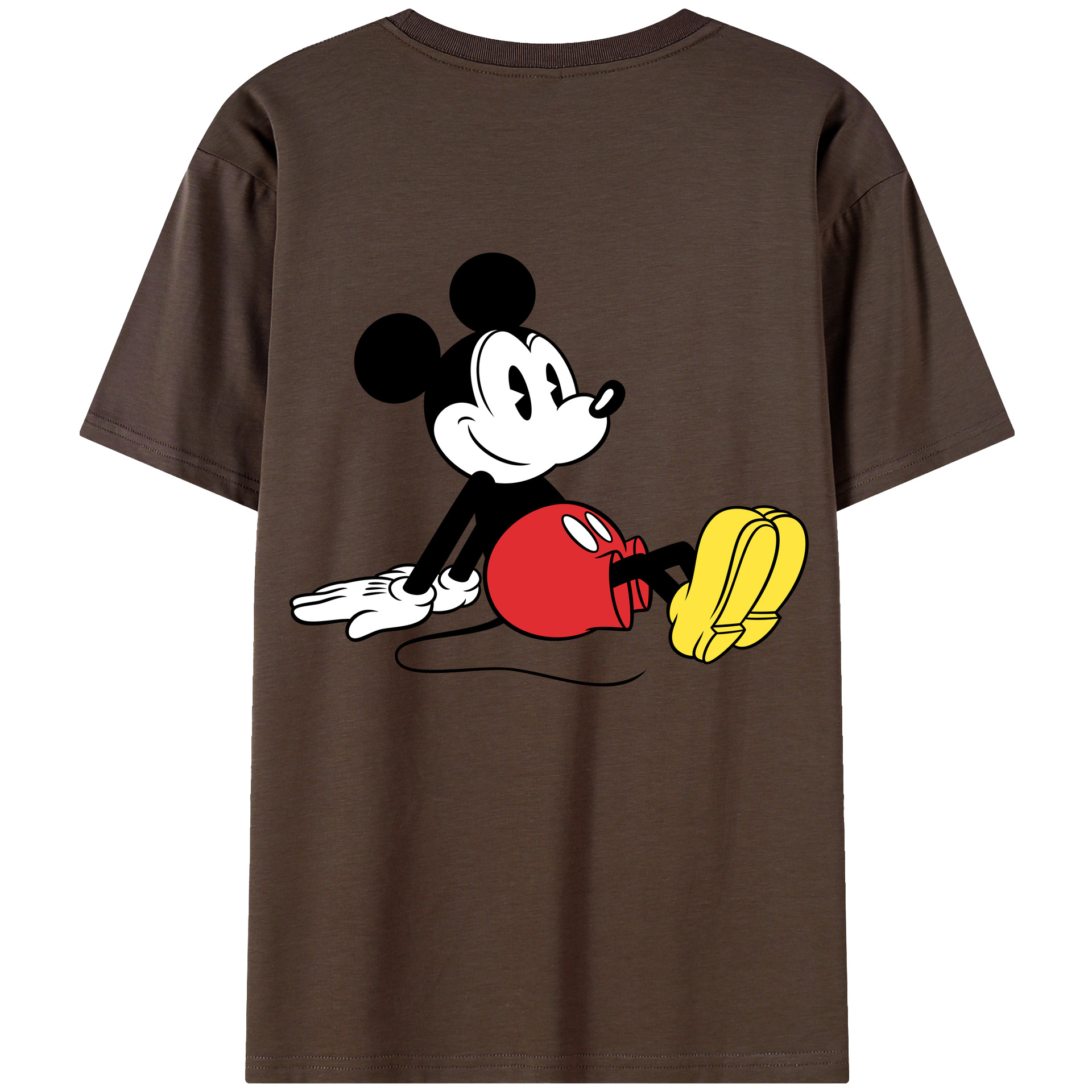 （画像用） ミッキーマウス Mickey Mouse 綿100％半袖Tシャツ（背面プリント）