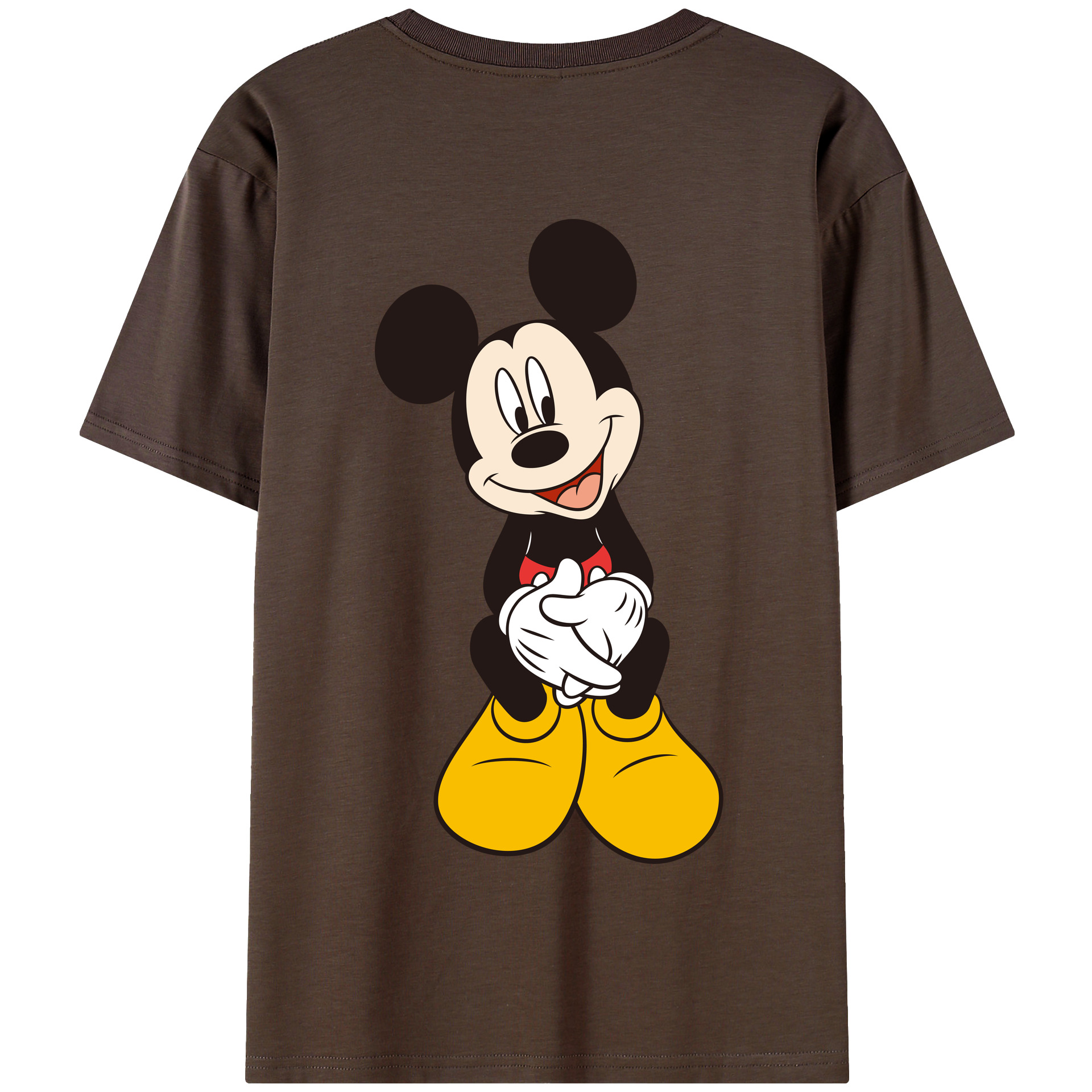 （画像用） ミッキーマウス Mickey Mouse 綿100％半袖Tシャツ（背面プリント）