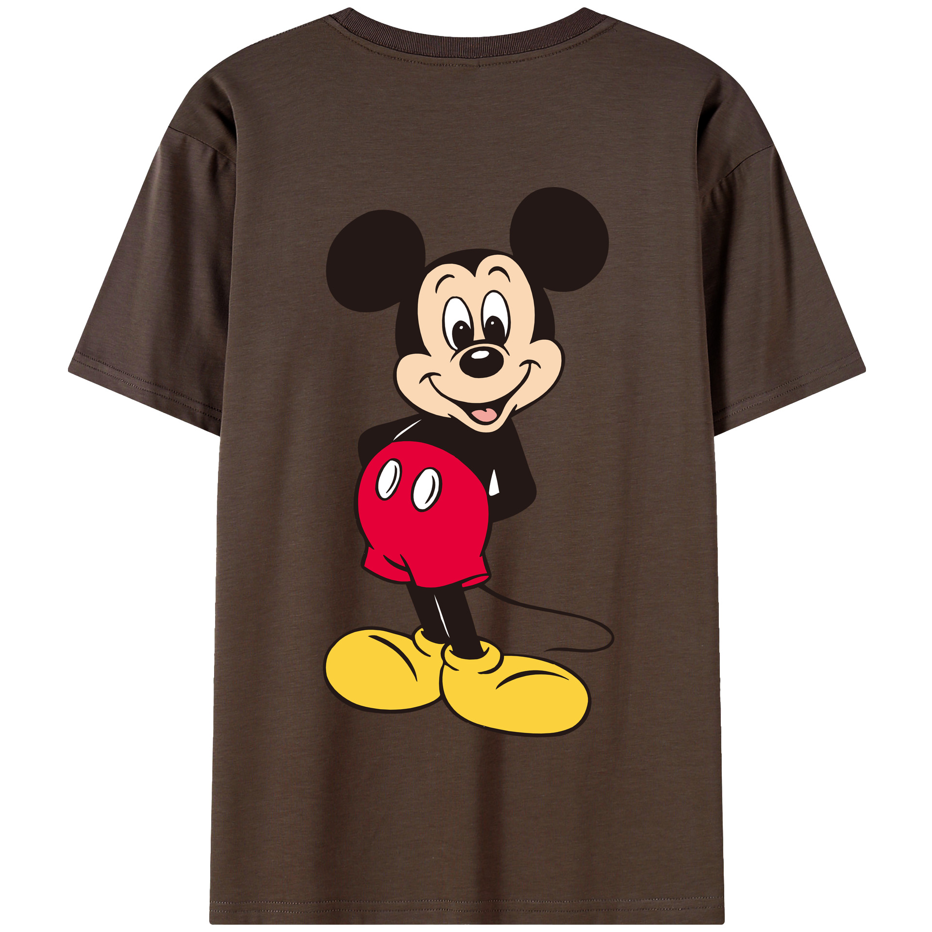 （画像用） ミッキーマウス Mickey Mouse 綿100％半袖Tシャツ（背面プリント）