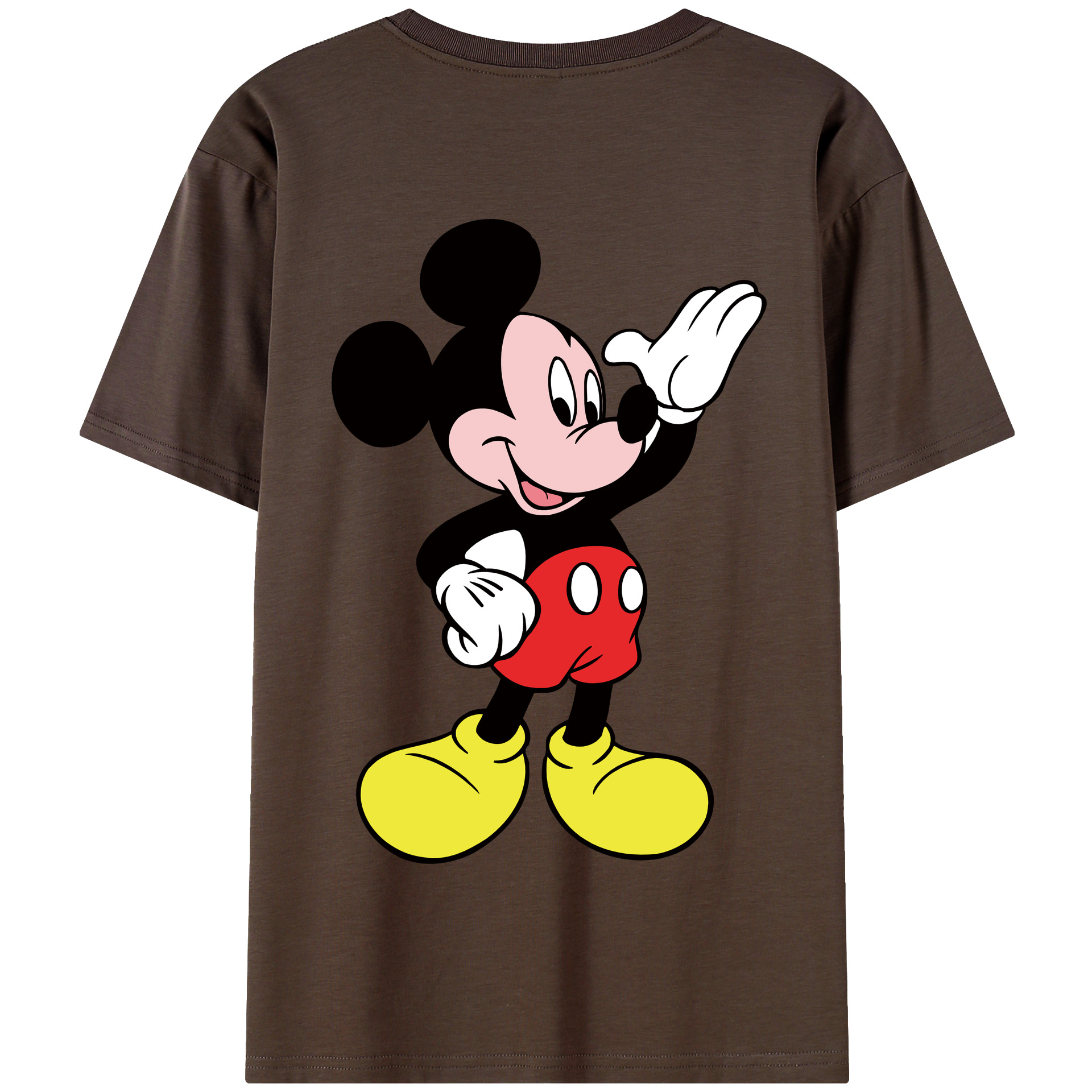 （画像用） ミッキーマウス Mickey Mouse 綿100％半袖Tシャツ（背面プリント）