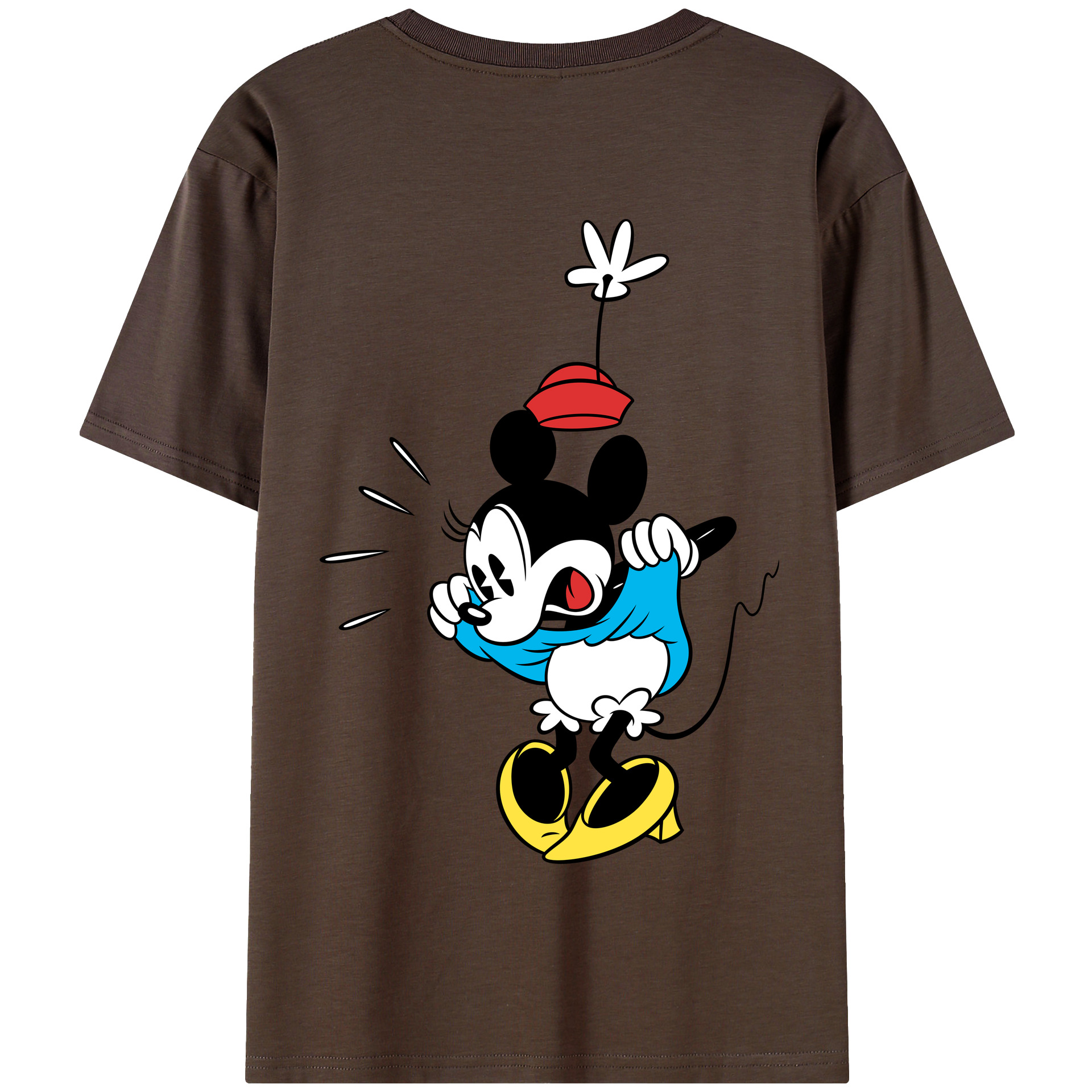 （画像用） ミッキーマウス Mickey Mouse 綿100％半袖Tシャツ（背面プリント）