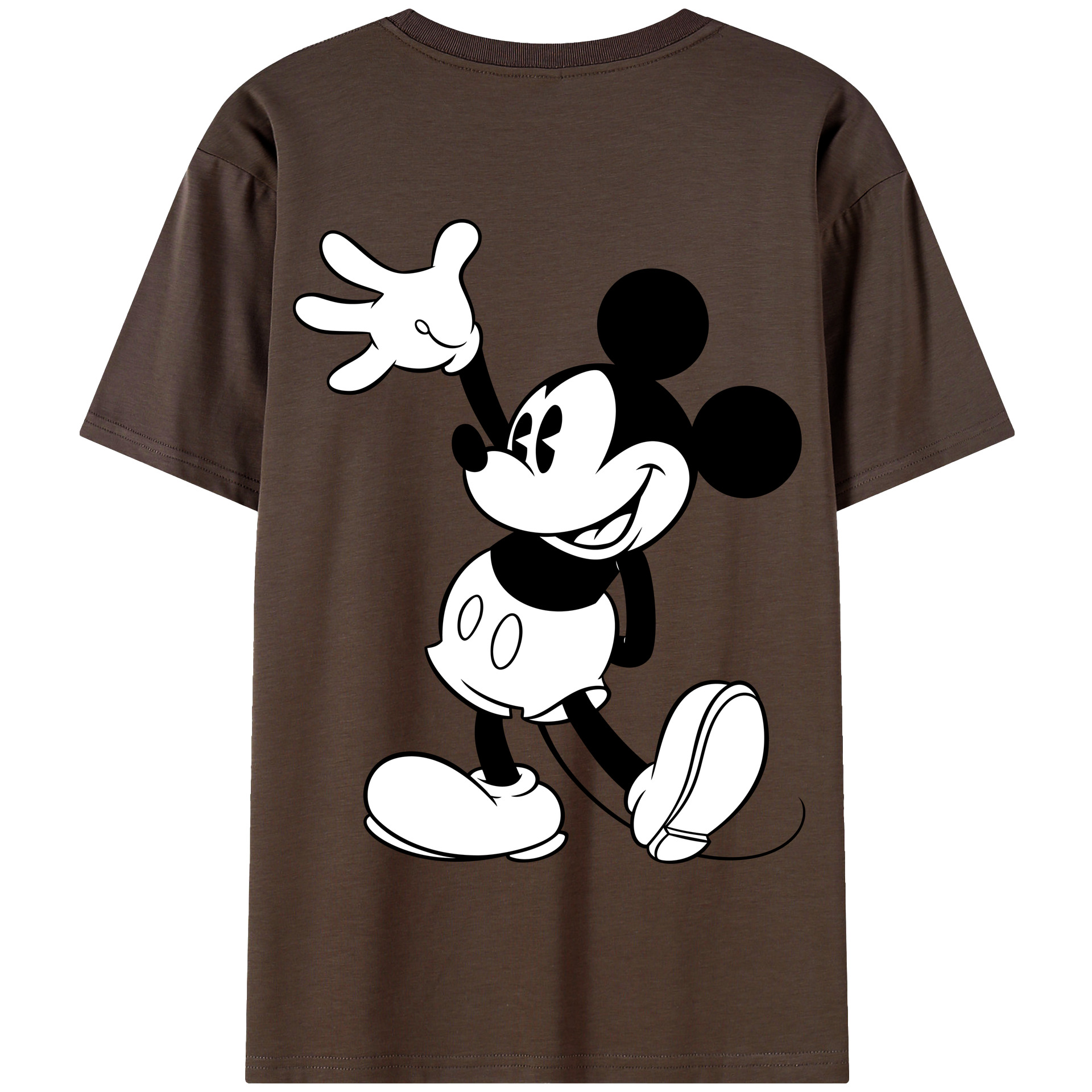 （画像用） ミッキーマウス Mickey Mouse 綿100％半袖Tシャツ（背面プリント）