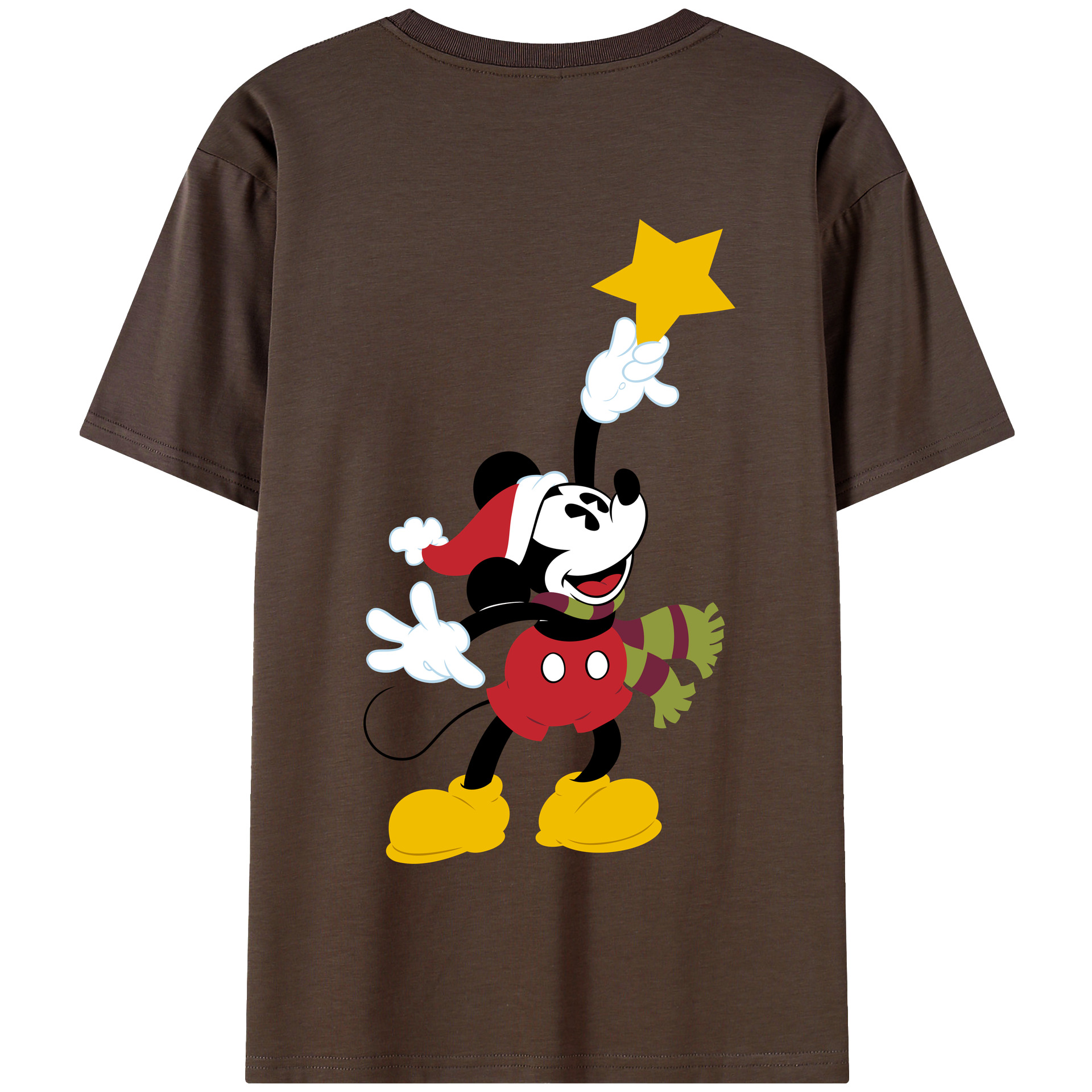 （画像用） ミッキーマウス Mickey Mouse 綿100％半袖Tシャツ（背面プリント）