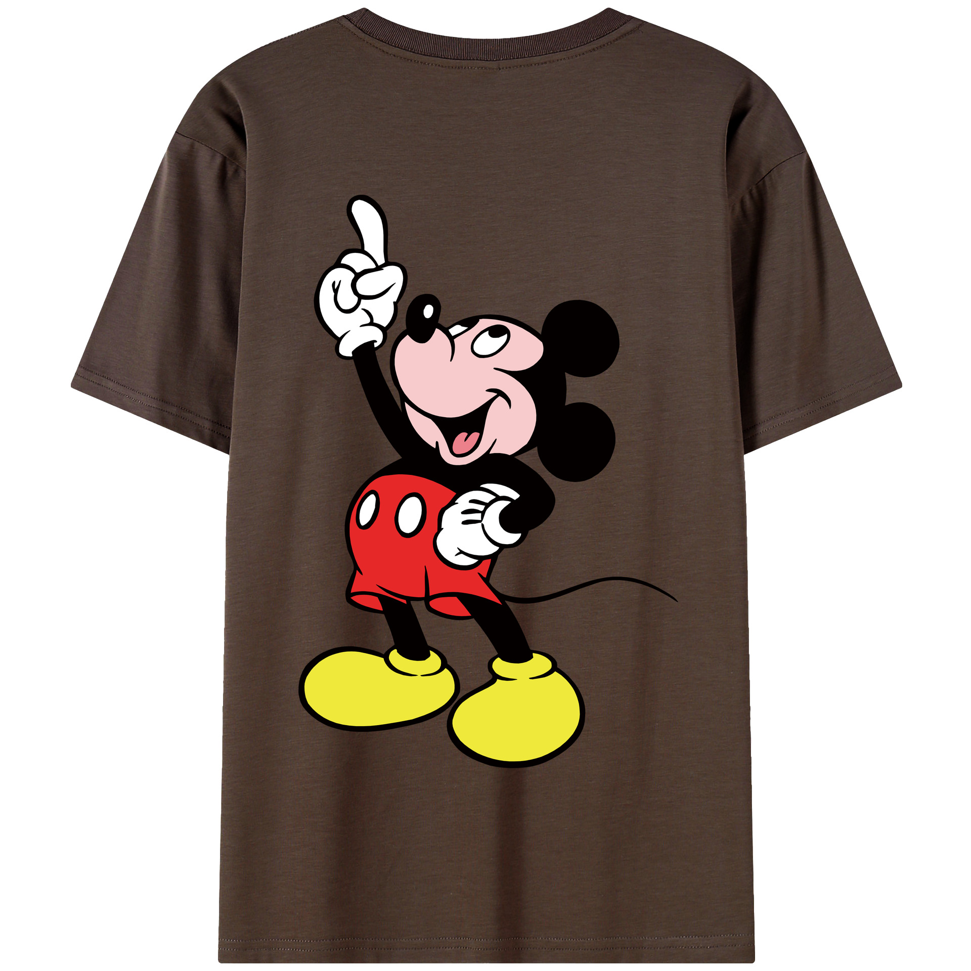 （画像用） ミッキーマウス Mickey Mouse 綿100％半袖Tシャツ（背面プリント）