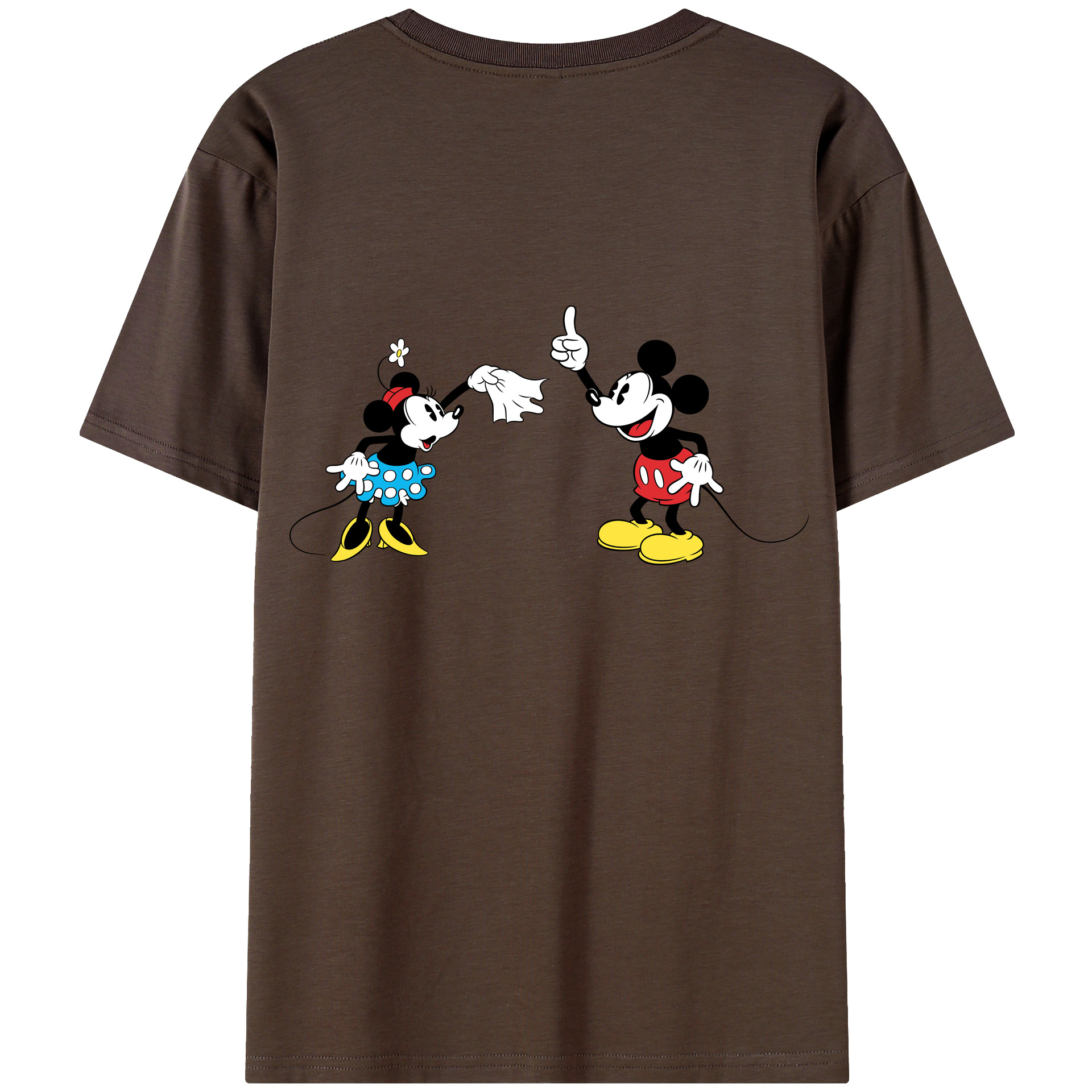 （画像用） ミッキーマウス Mickey Mouse 綿100％半袖Tシャツ（背面プリント）