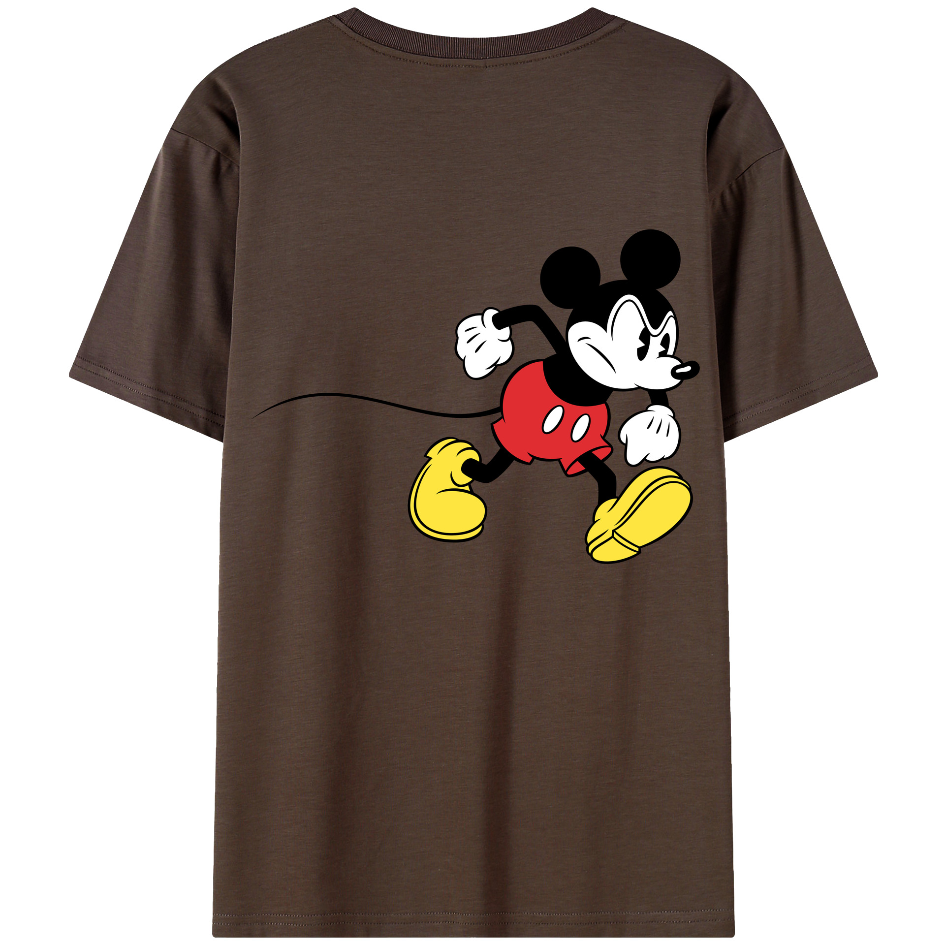 （画像用） ミッキーマウス Mickey Mouse 綿100％半袖Tシャツ（背面プリント）