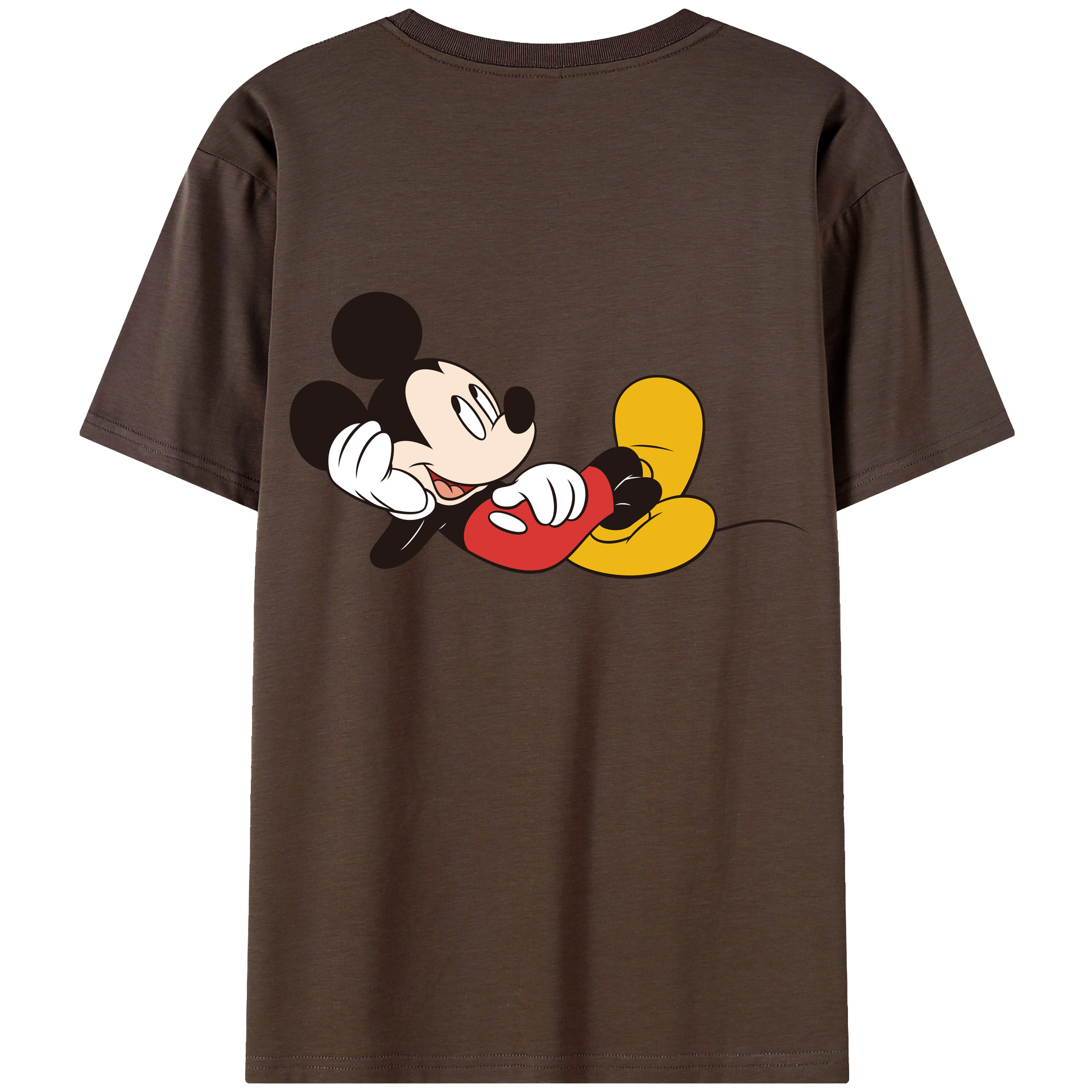 （画像用） ミッキーマウス Mickey Mouse 綿100％半袖Tシャツ（背面プリント）