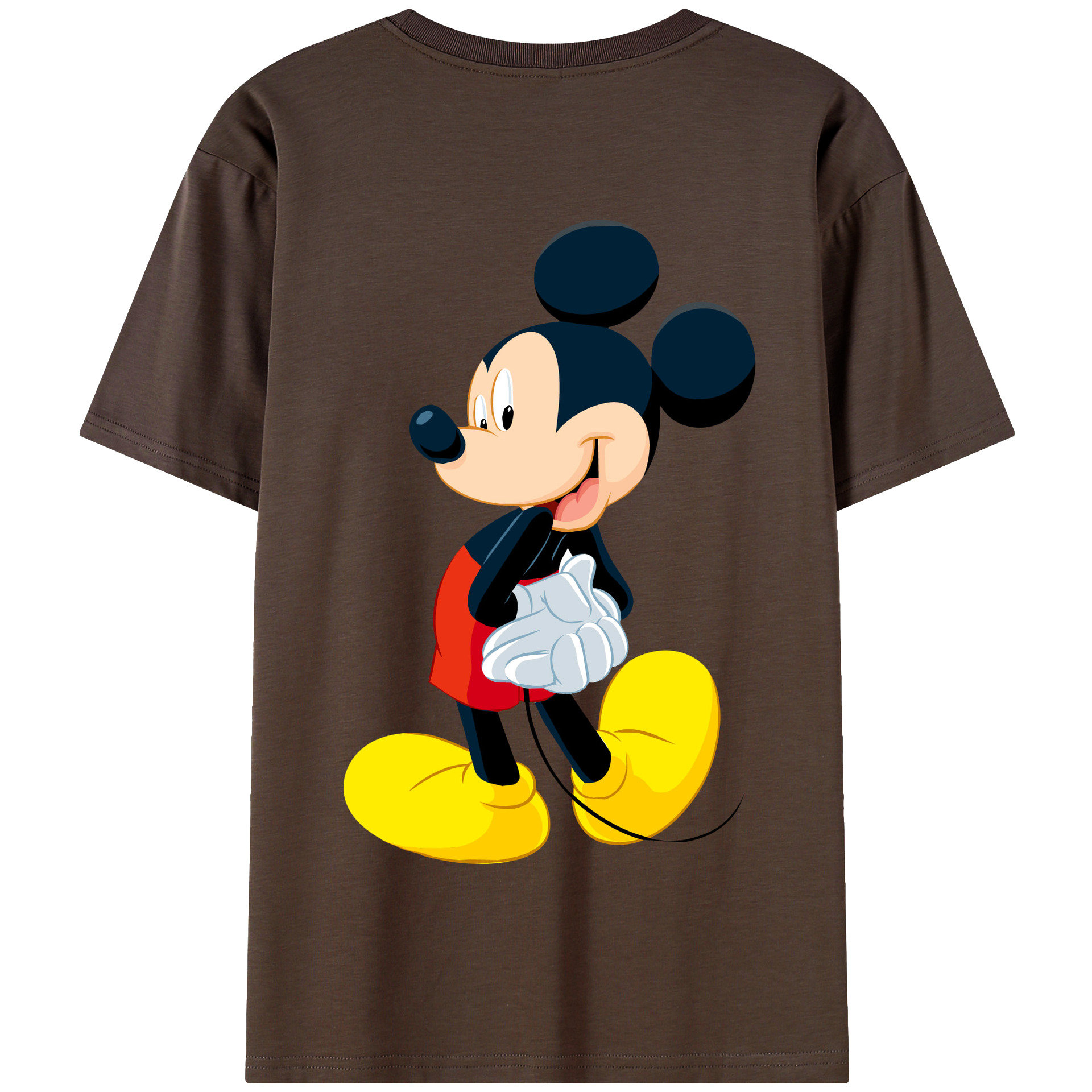 （画像用） ミッキーマウス Mickey Mouse 綿100％半袖Tシャツ（背面プリント）