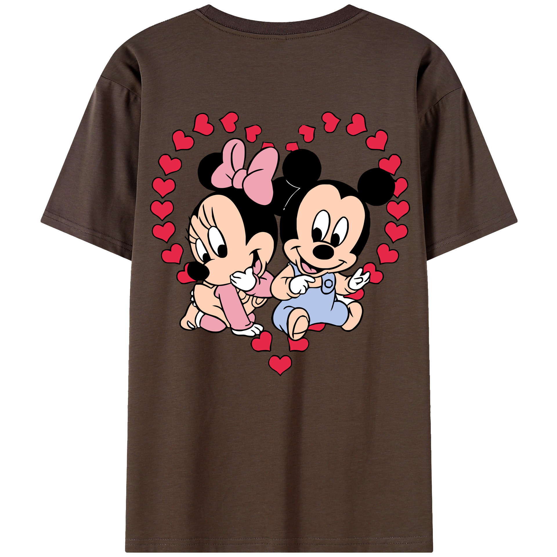 （画像用） ミッキーマウス Mickey Mouse 綿100％半袖Tシャツ（背面プリント）