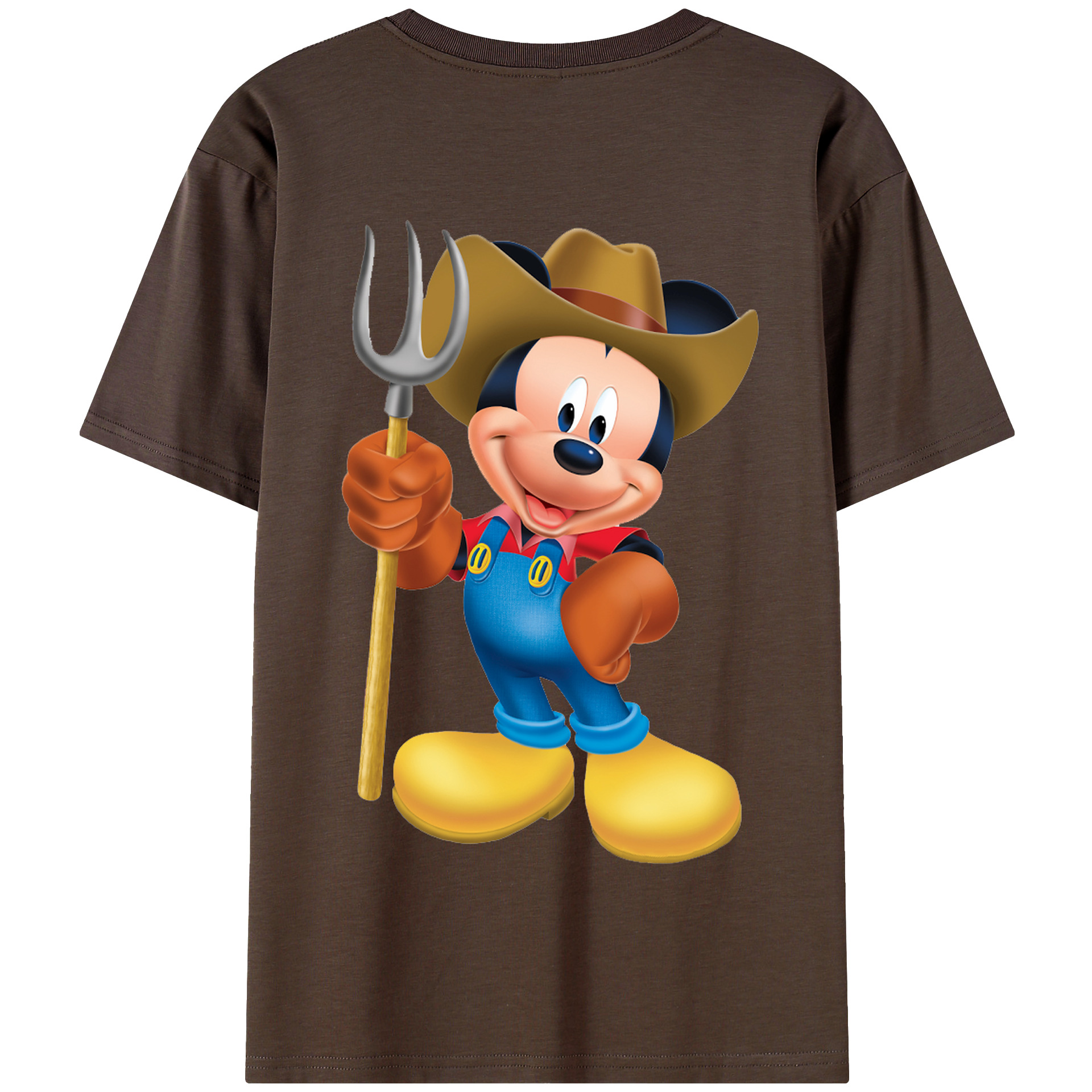 （画像用） ミッキーマウス Mickey Mouse 綿100％半袖Tシャツ（背面プリント）