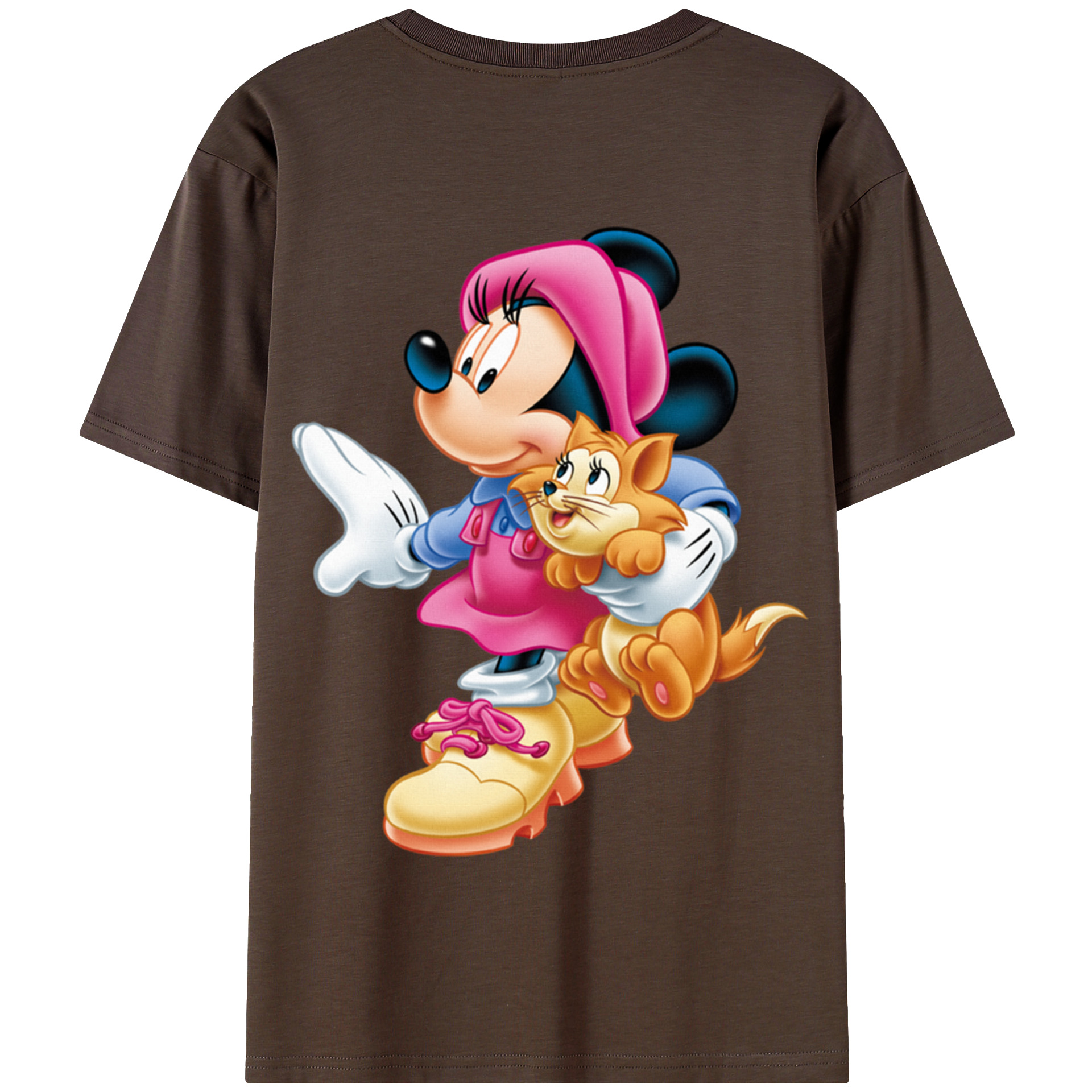 （画像用） ミッキーマウス Mickey Mouse 綿100％半袖Tシャツ（背面プリント）