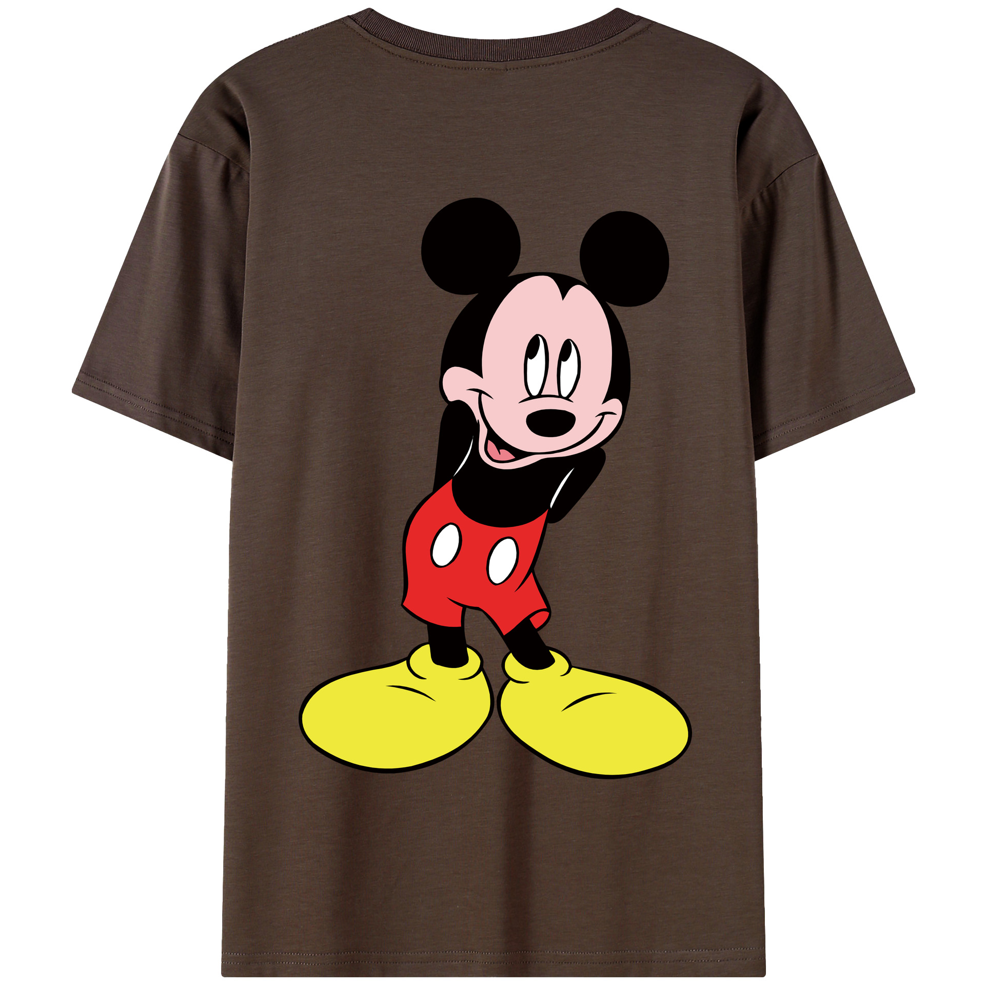 （画像用） ミッキーマウス Mickey Mouse 綿100％半袖Tシャツ（背面プリント）