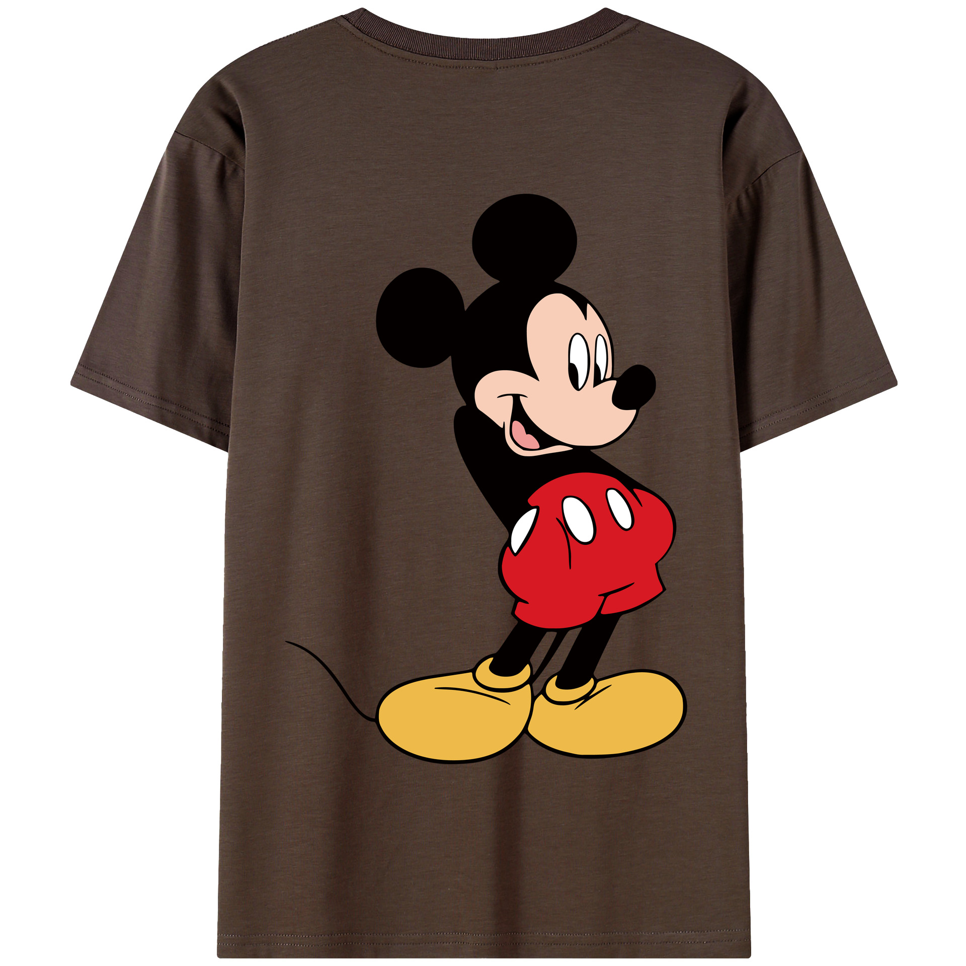 （画像用） ミッキーマウス Mickey Mouse 綿100％半袖Tシャツ（背面プリント）