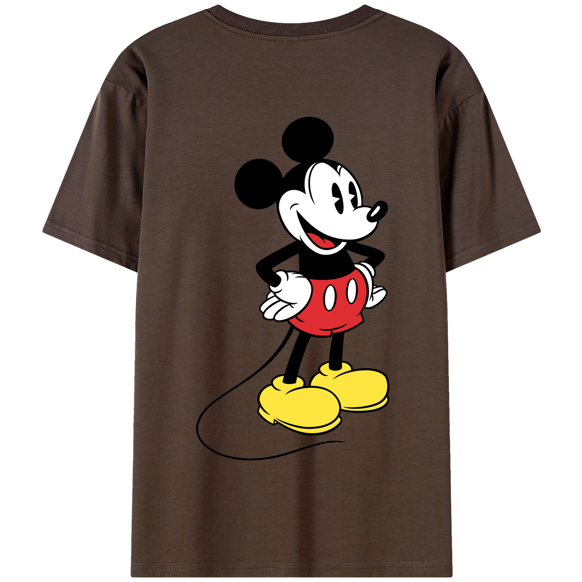 （画像用） ミッキーマウス Mickey Mouse 綿100％半袖Tシャツ（背面プリント）
