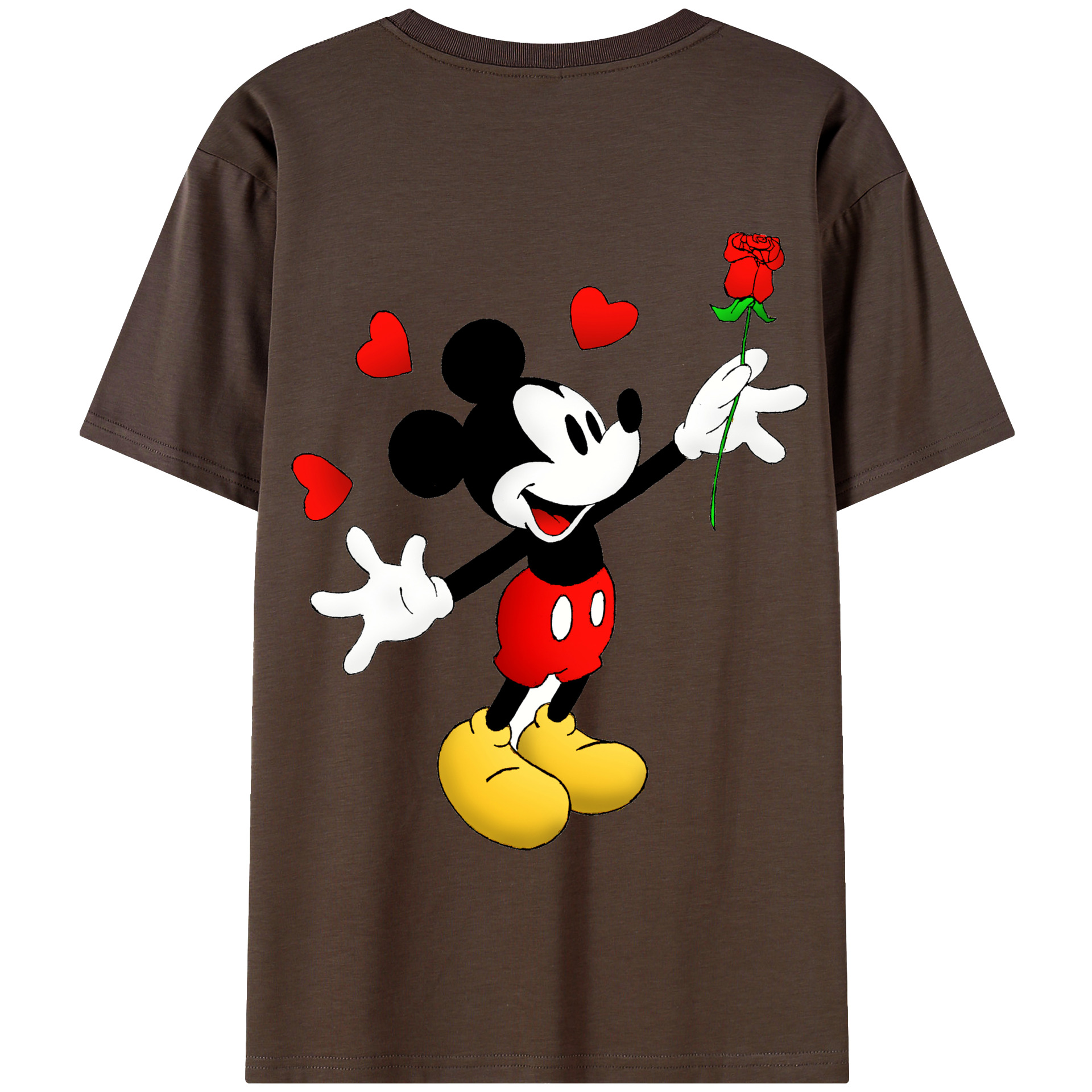 （画像用） ミッキーマウス Mickey Mouse 綿100％半袖Tシャツ（背面プリント）