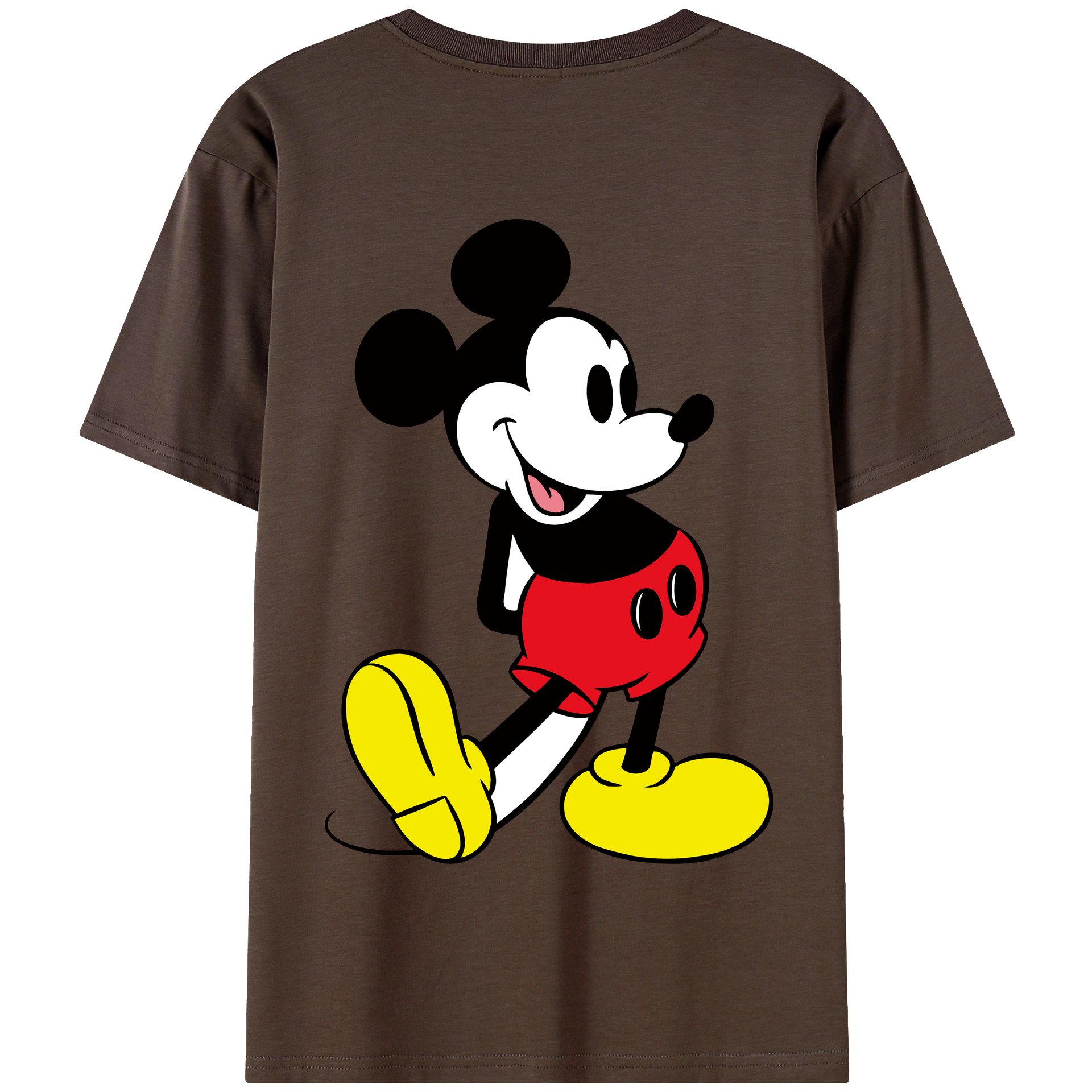 （画像用） ミッキーマウス Mickey Mouse 綿100％半袖Tシャツ（背面プリント）