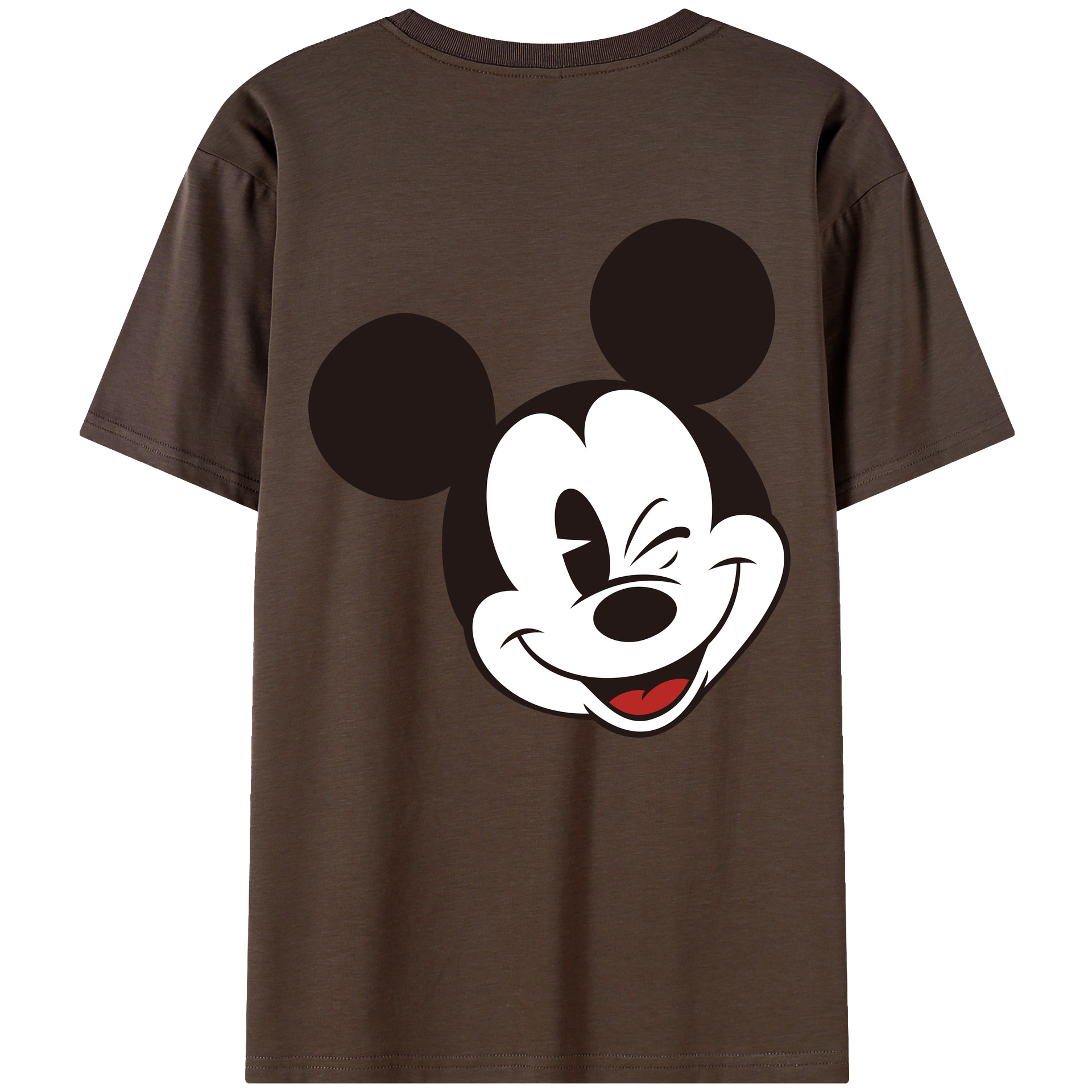 （画像用） ミッキーマウス Mickey Mouse 綿100％半袖Tシャツ（背面プリント）