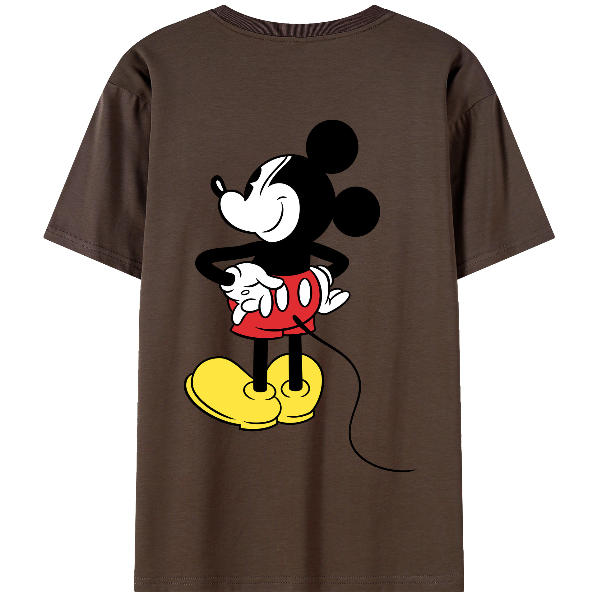（画像用） ミッキーマウス Mickey Mouse 綿100％半袖Tシャツ（背面プリント）