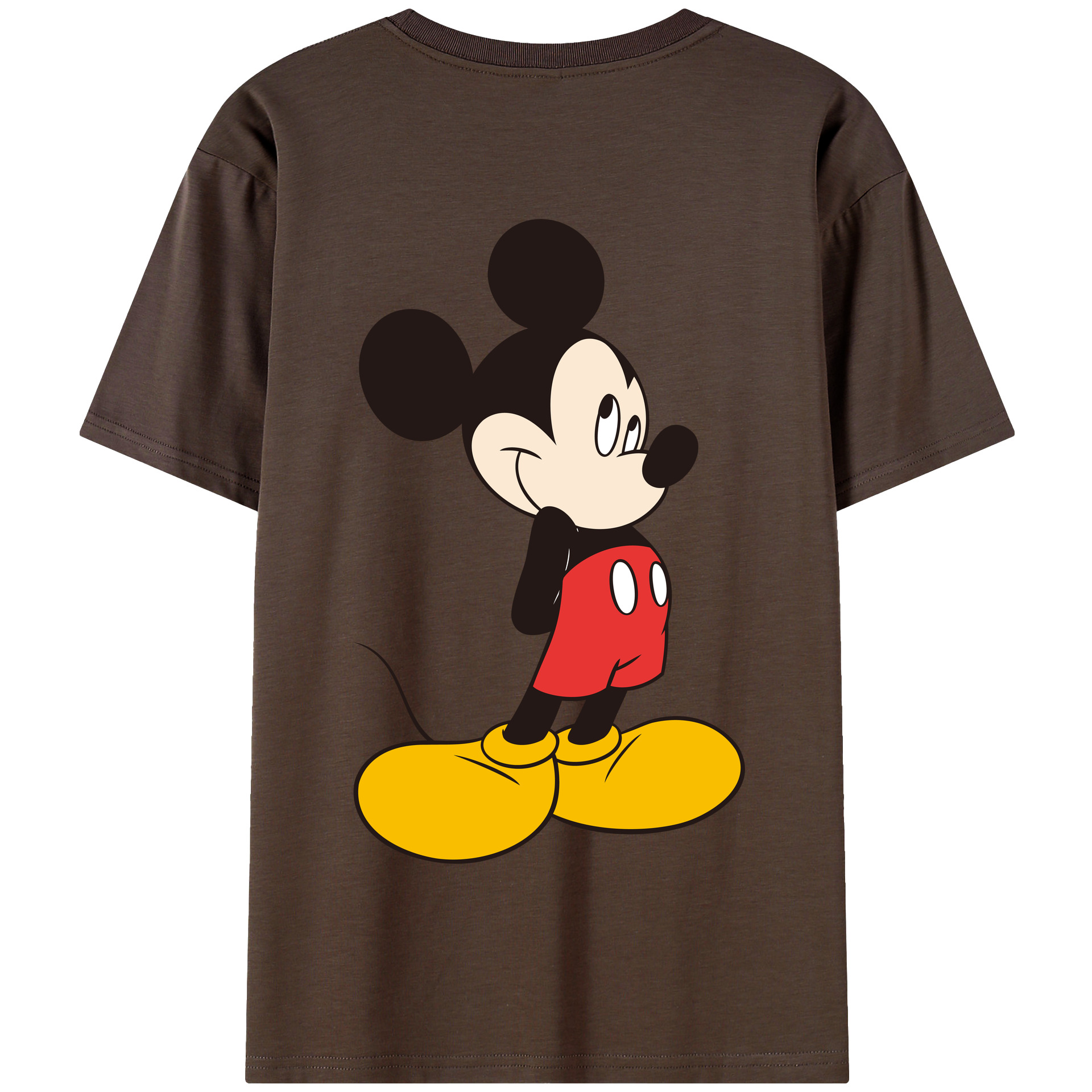 （画像用） ミッキーマウス Mickey Mouse 綿100％半袖Tシャツ（背面プリント）
