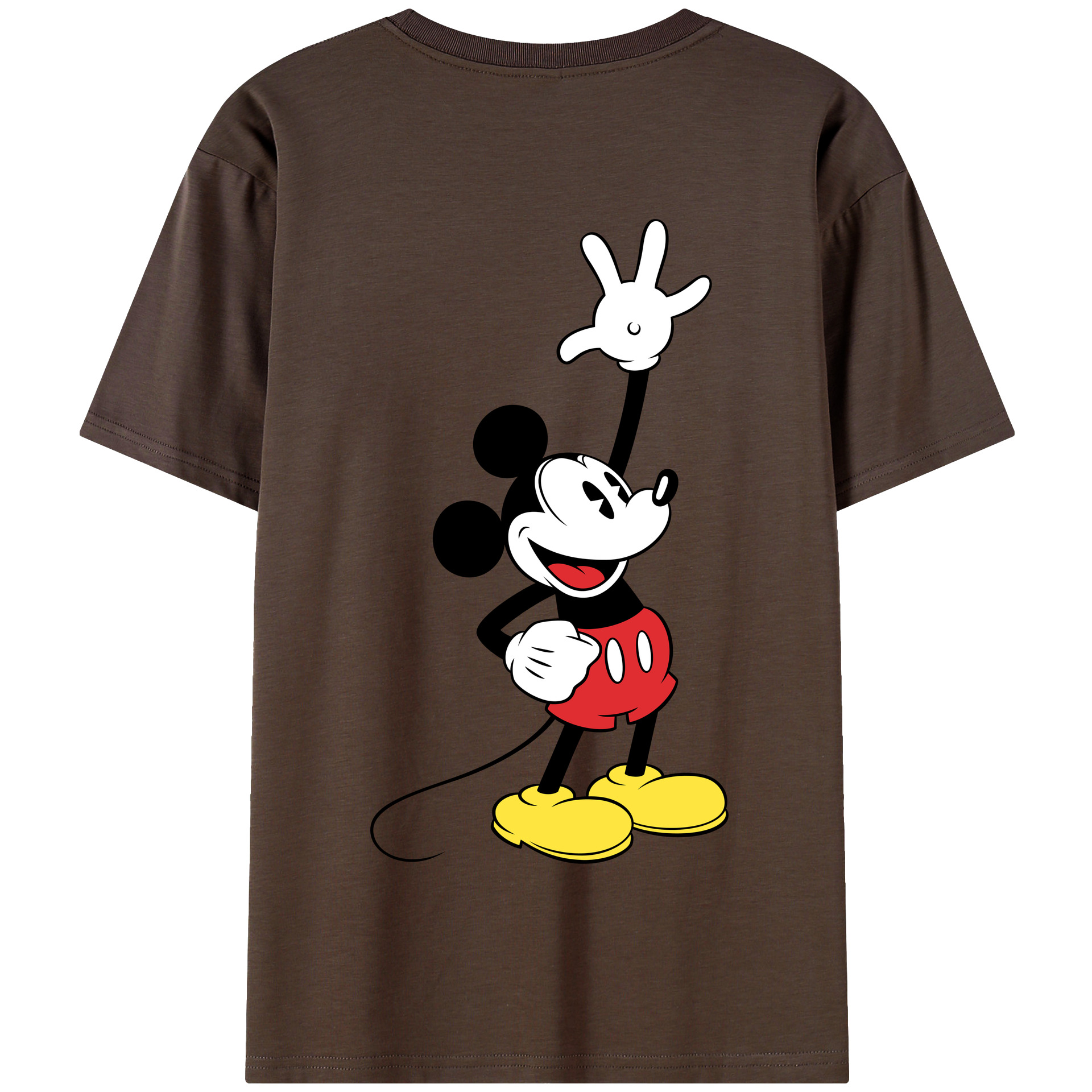 （画像用） ミッキーマウス Mickey Mouse 綿100％半袖Tシャツ（背面プリント）
