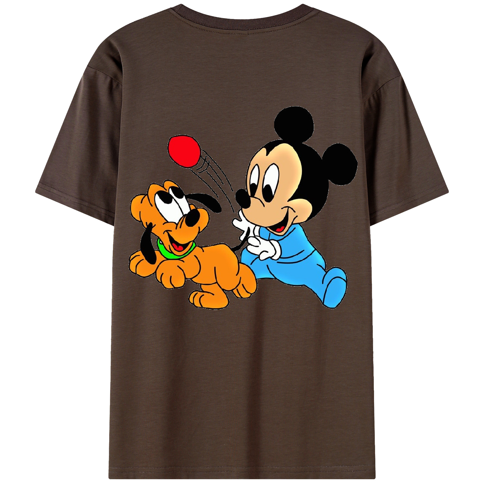 （画像用） ミッキーマウス Mickey Mouse 綿100％半袖Tシャツ（背面プリント）