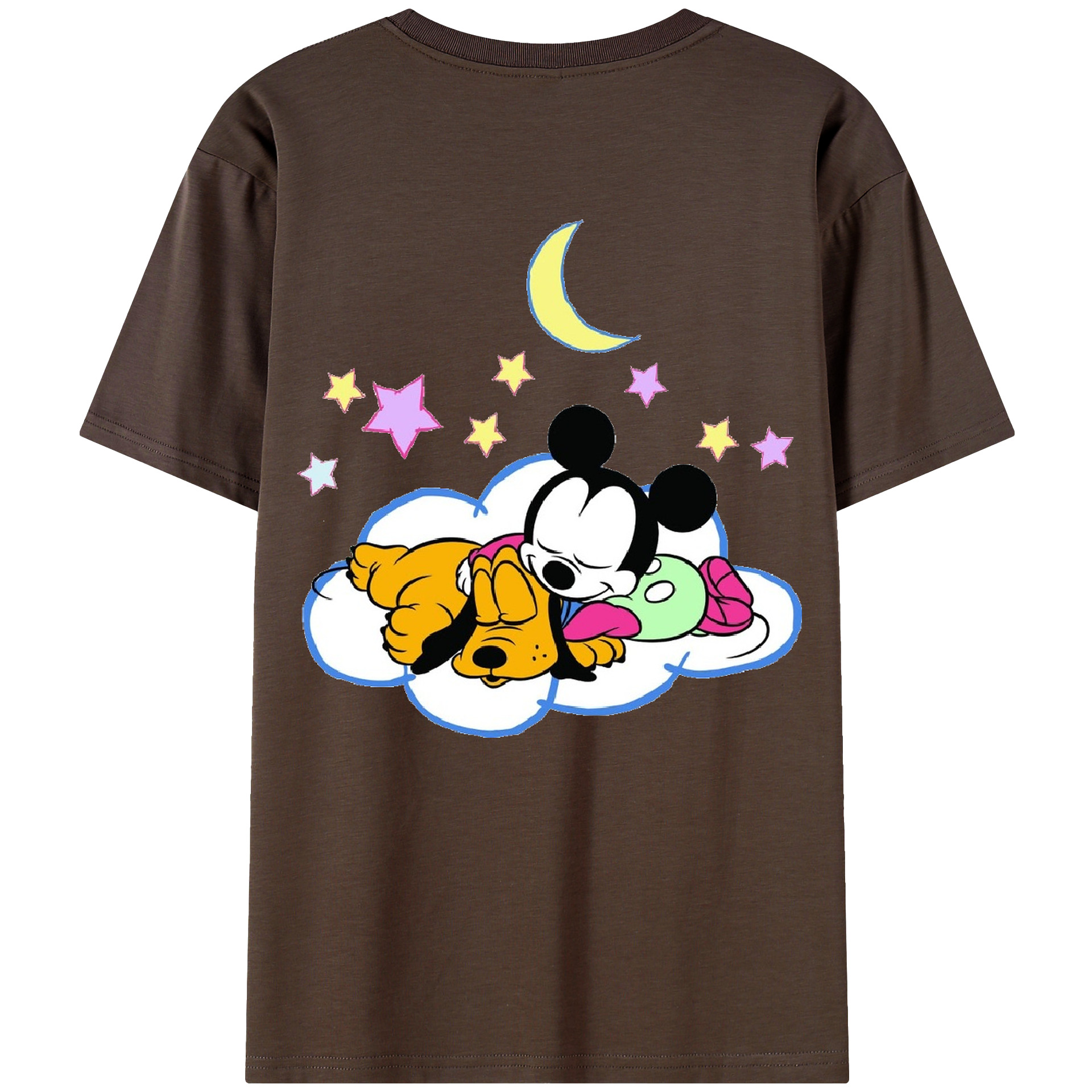 （画像用） ミッキーマウス Mickey Mouse 綿100％半袖Tシャツ（背面プリント）