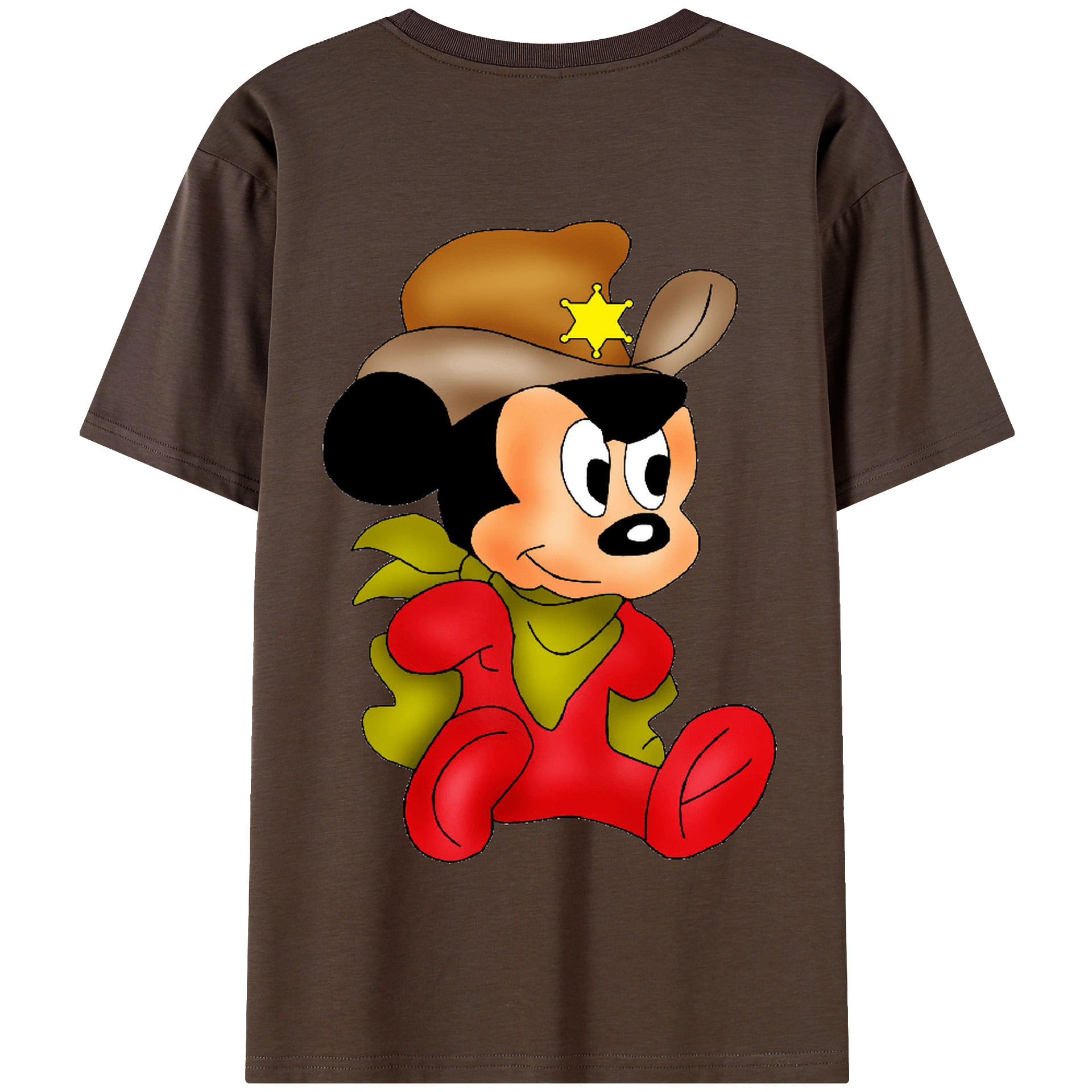 （画像用） ミッキーマウス Mickey Mouse 綿100％半袖Tシャツ（背面プリント）