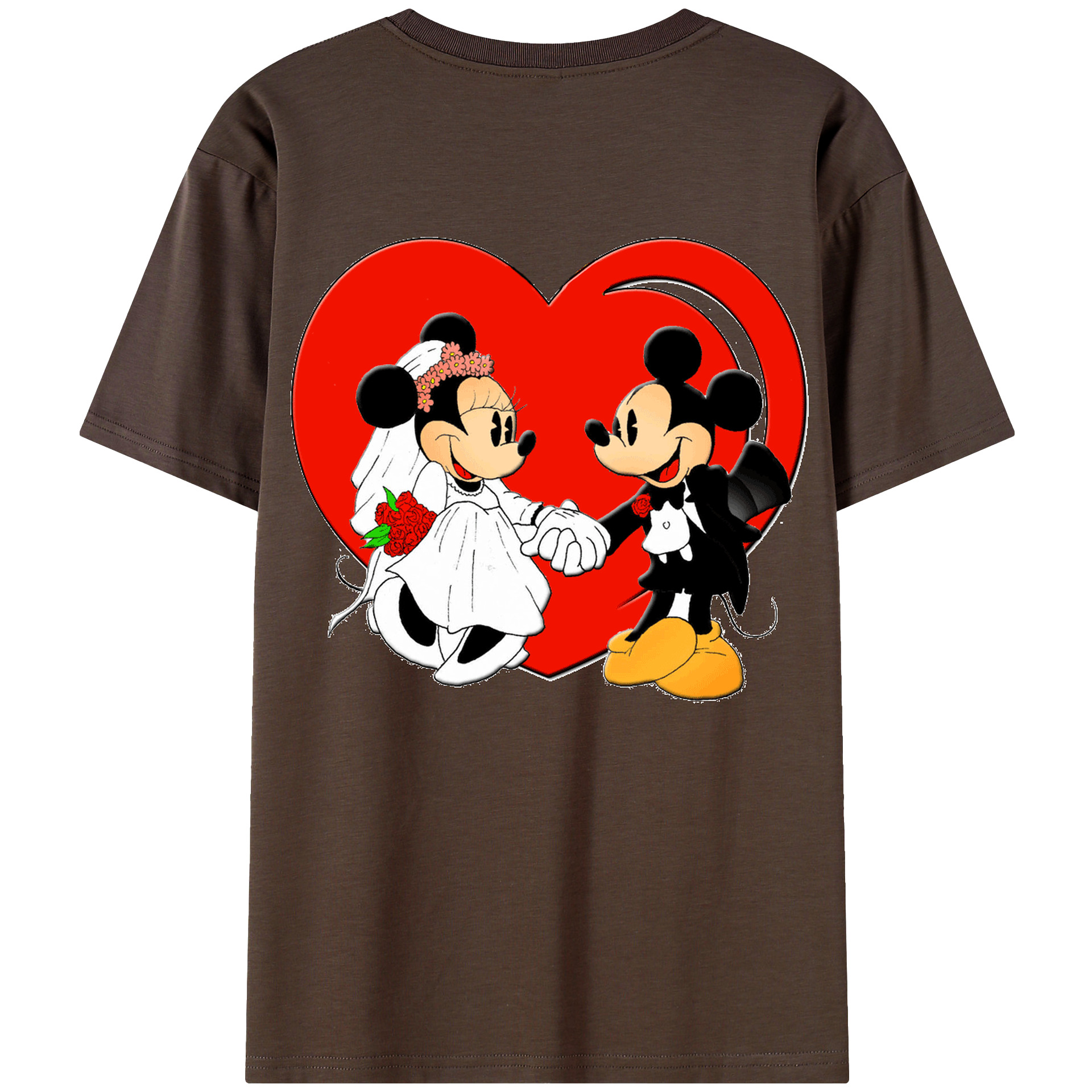 （画像用） ミッキーマウス Mickey Mouse 綿100％半袖Tシャツ（背面プリント）
