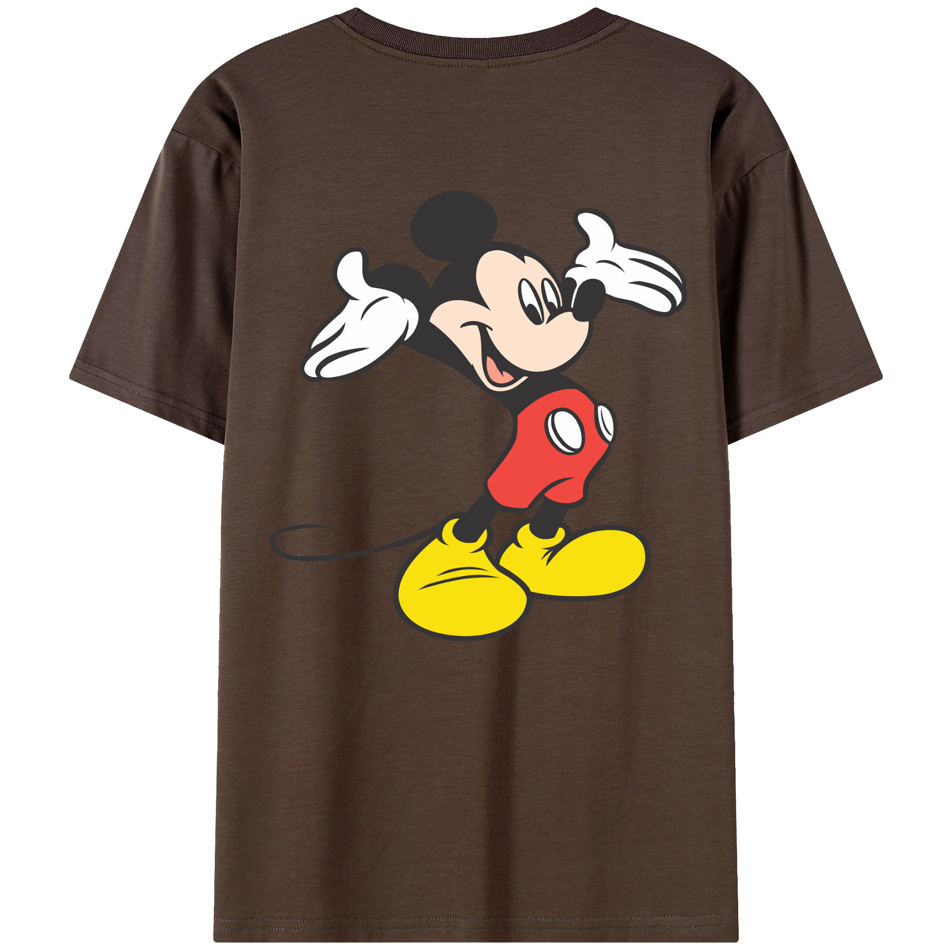 （画像用） ミッキーマウス Mickey Mouse 綿100％半袖Tシャツ（背面プリント）