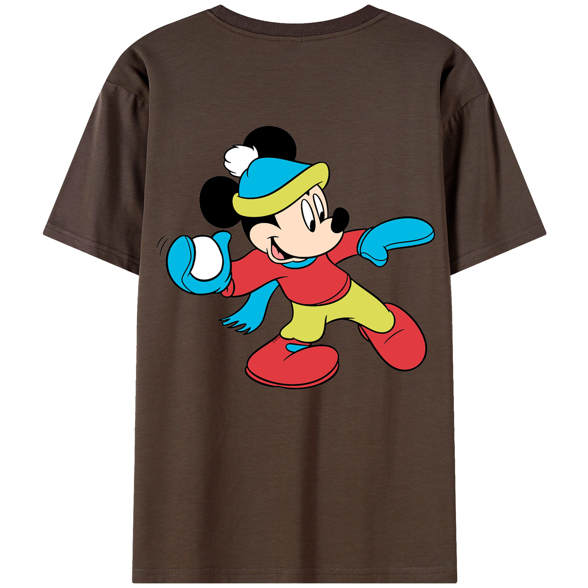 （画像用） ミッキーマウス Mickey Mouse 綿100％半袖Tシャツ（背面プリント）