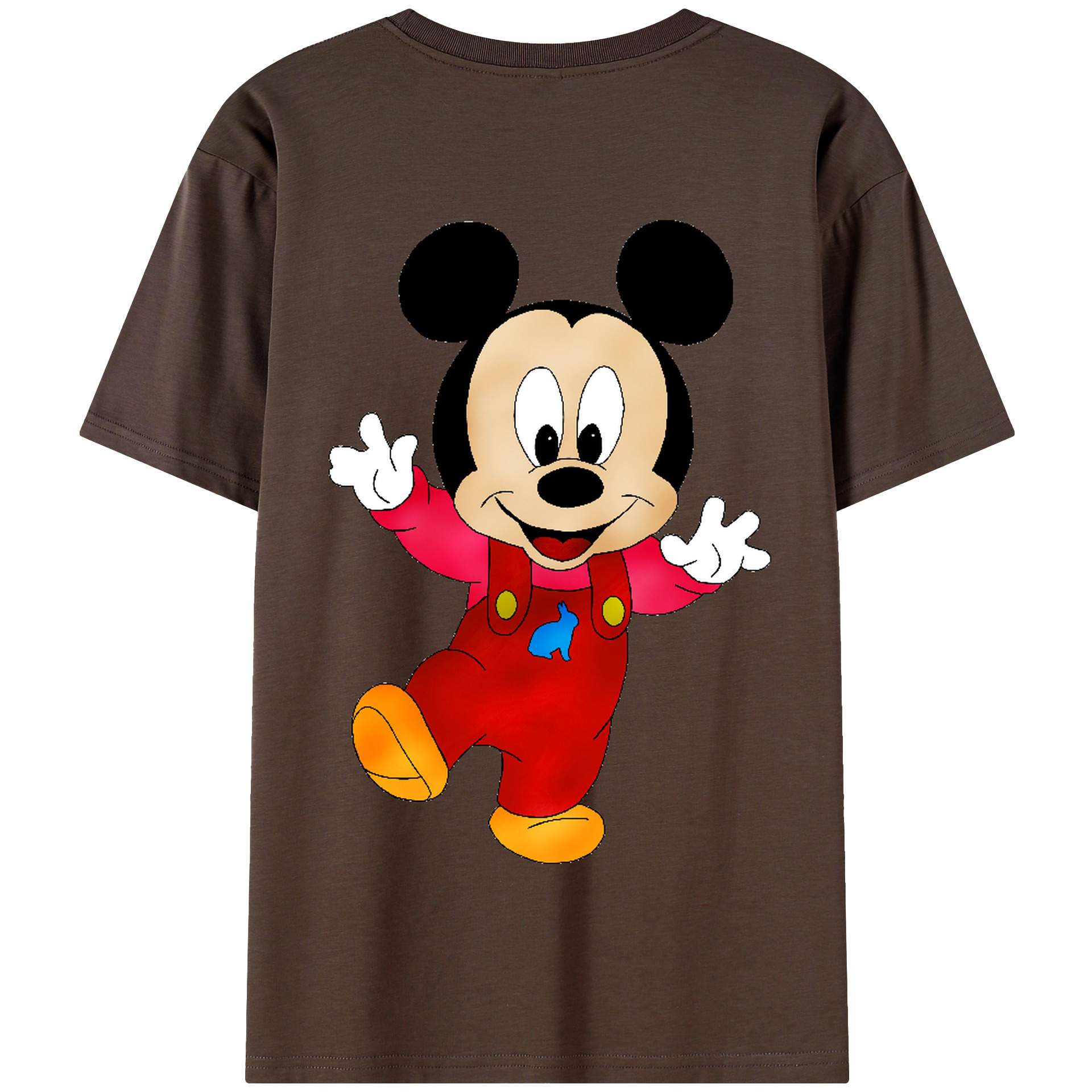 （画像用） ミッキーマウス Mickey Mouse 綿100％半袖Tシャツ（背面プリント）